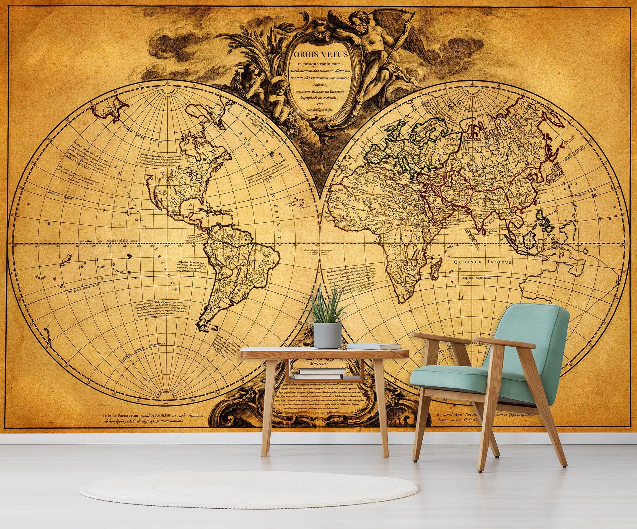 3D Circular Lines 2036 World Map Wall Murals Wallpaper AJ Wallpaper 2
