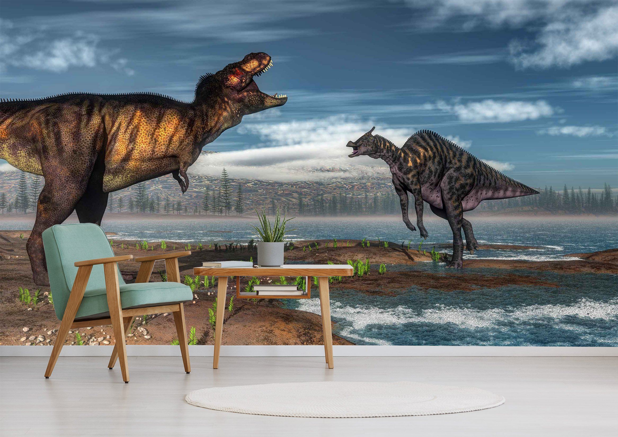 3D Seaside Tyrannosaurus Rex 221 Wallpaper AJ Wallpaper