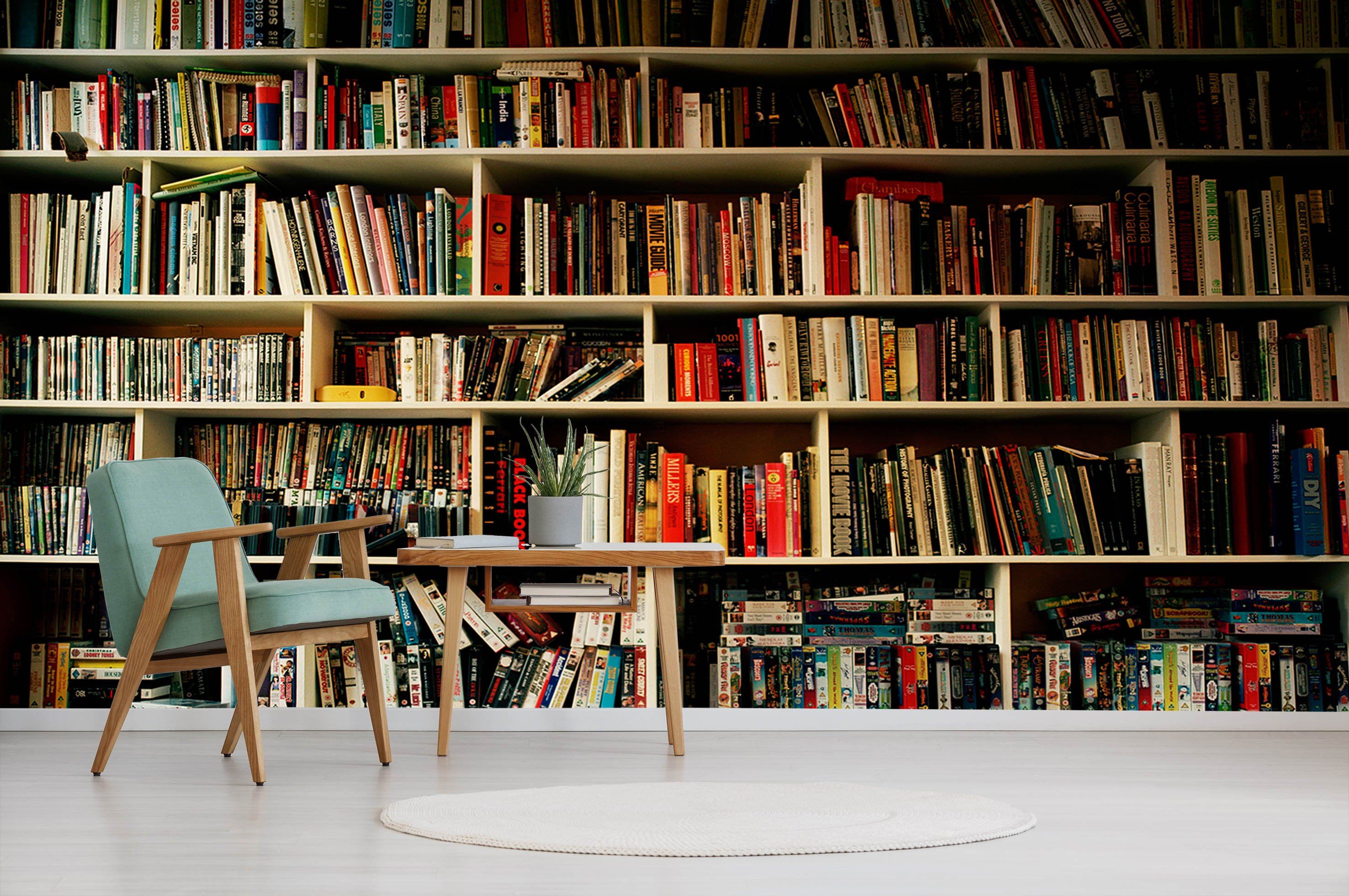 3D Bookshelf Large 046 Wallpaper AJ Wallpaper