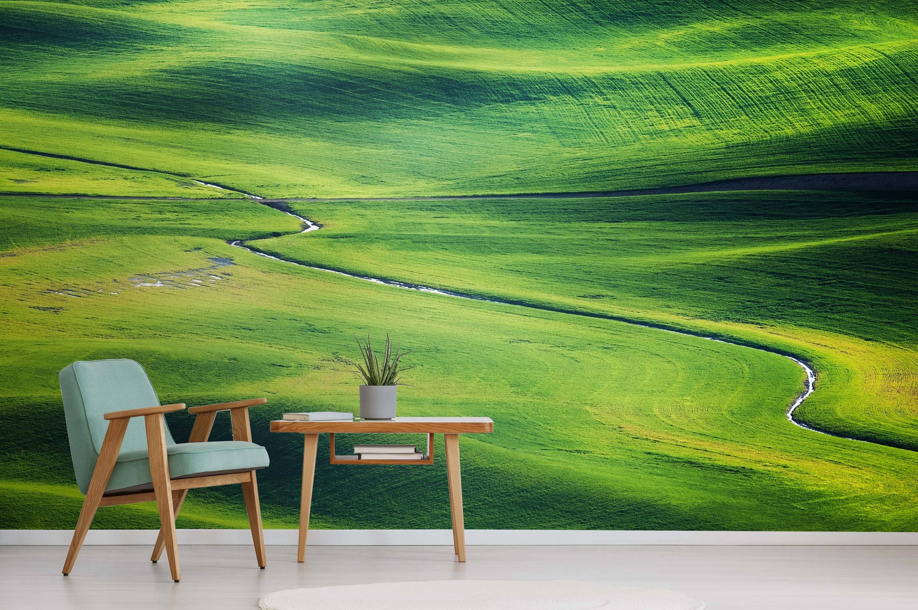 3D Green Grassland 647 Wallpaper AJ Wallpaper