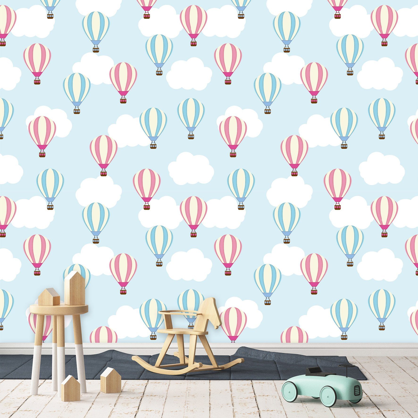 3D Hot Air Balloon Pattern 014 Wallpaper AJ Wallpaper
