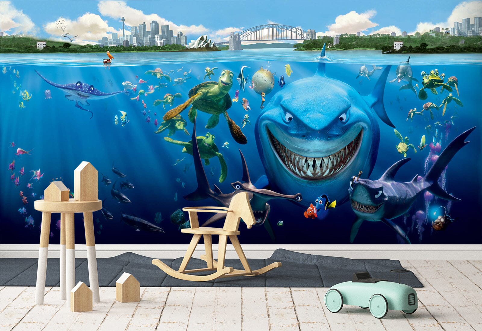 3D Funny Shark 1704 Wall Murals Wallpaper AJ Wallpaper 2