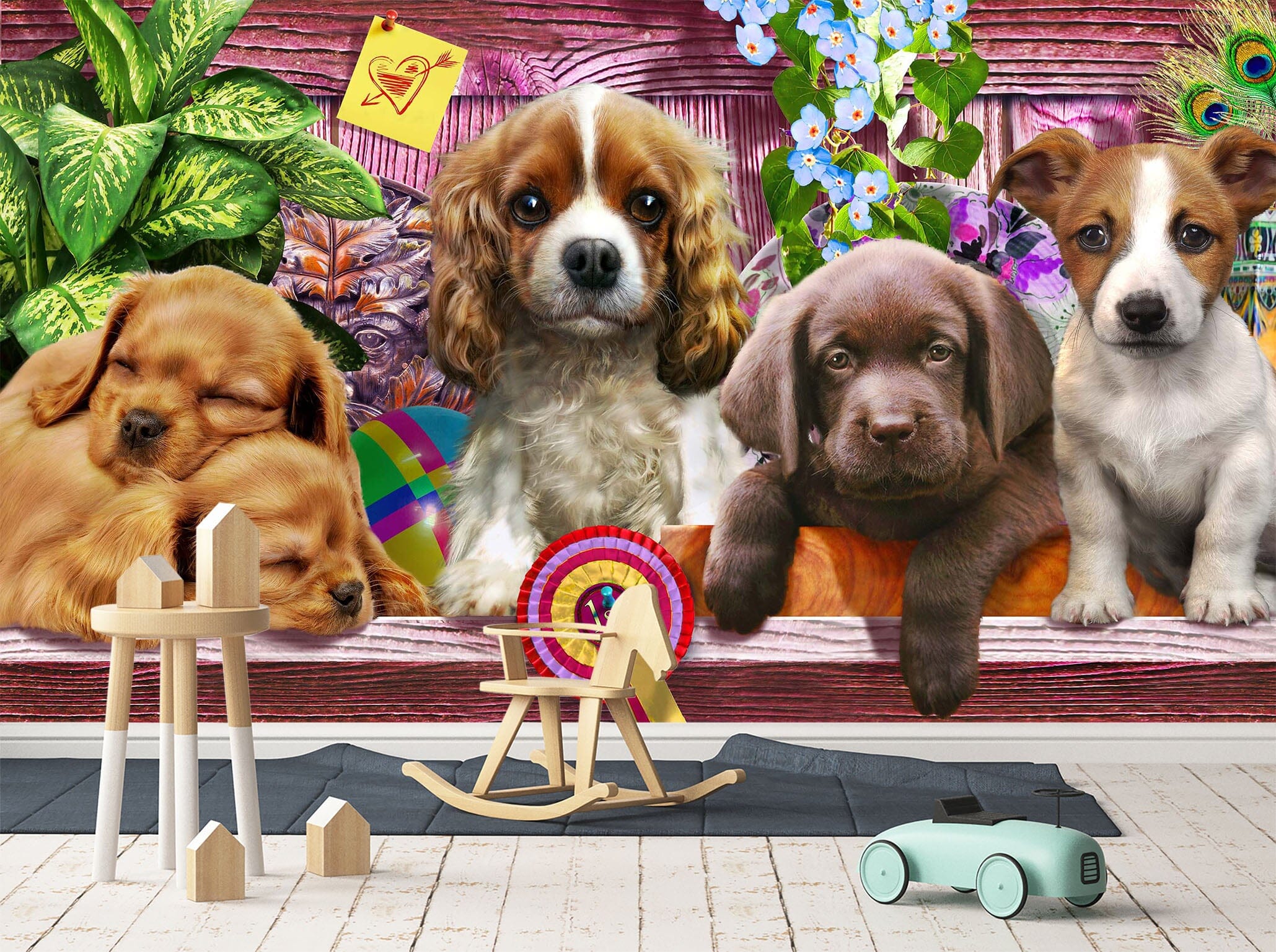3D Cute Dog 1406 Adrian Chesterman Wall Mural Wall Murals Wallpaper AJ Wallpaper 2