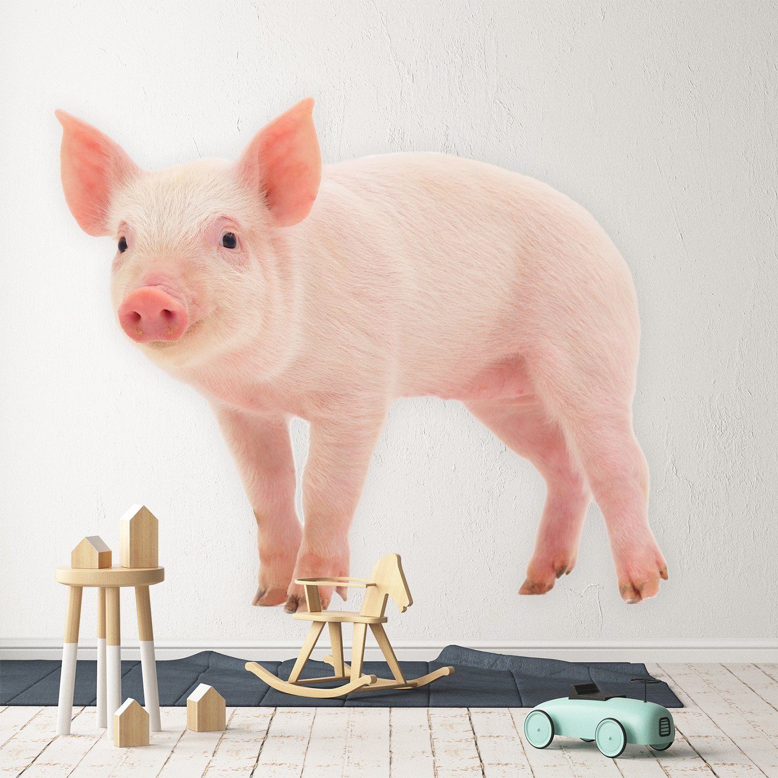 3D Piggy 078 Animals Wall Stickers Wallpaper AJ Wallpaper