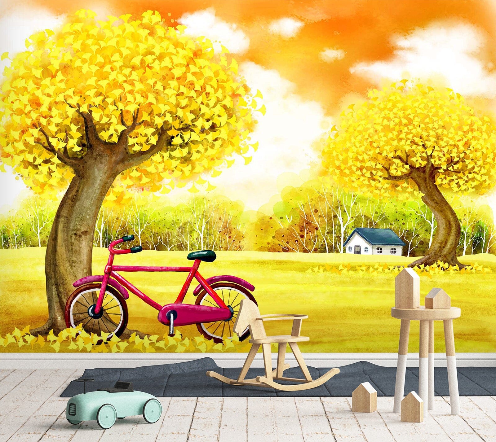 3D Forest Bike 1730 Wall Murals Wallpaper AJ Wallpaper 2