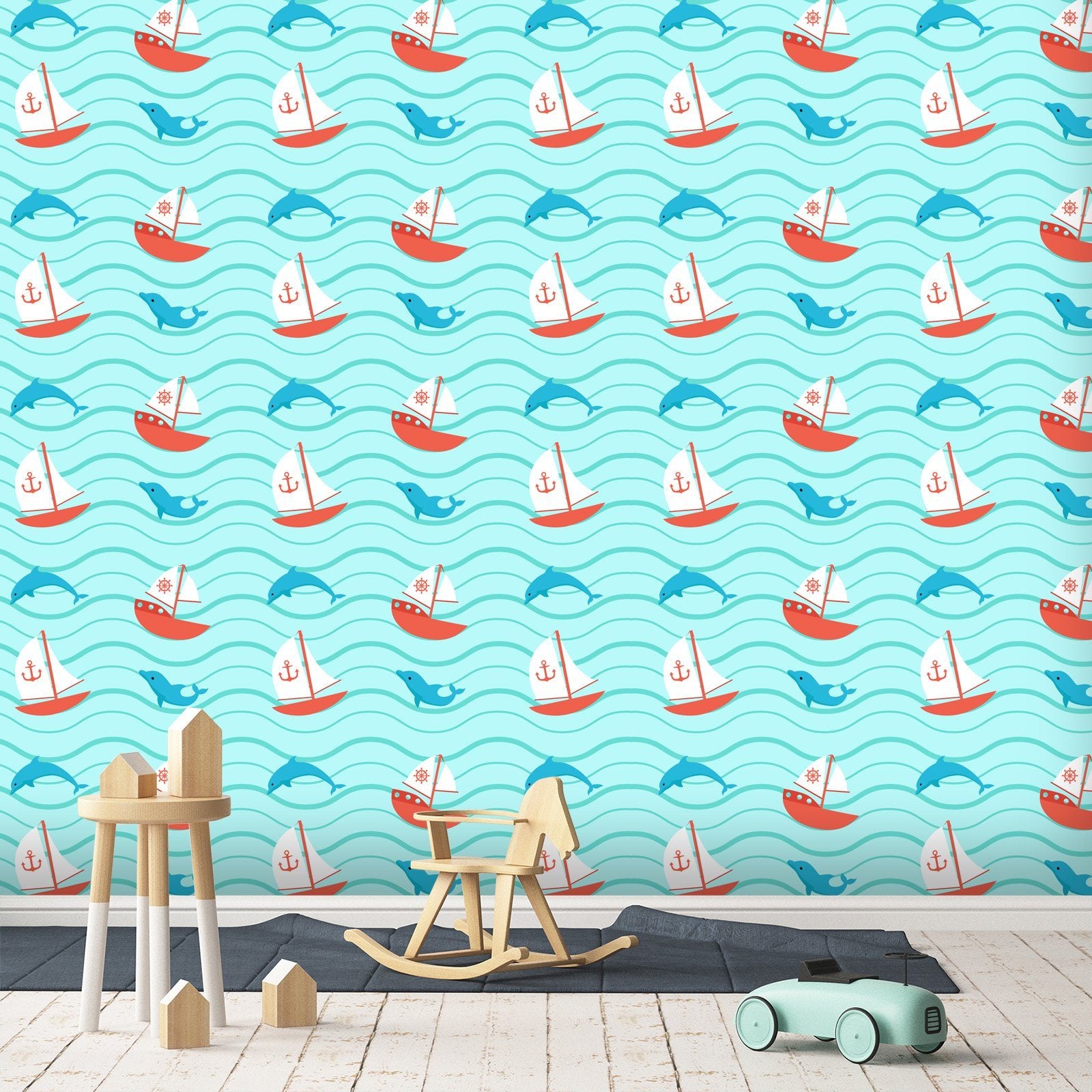 3D Red Boat 409 Wallpaper AJ Wallpaper