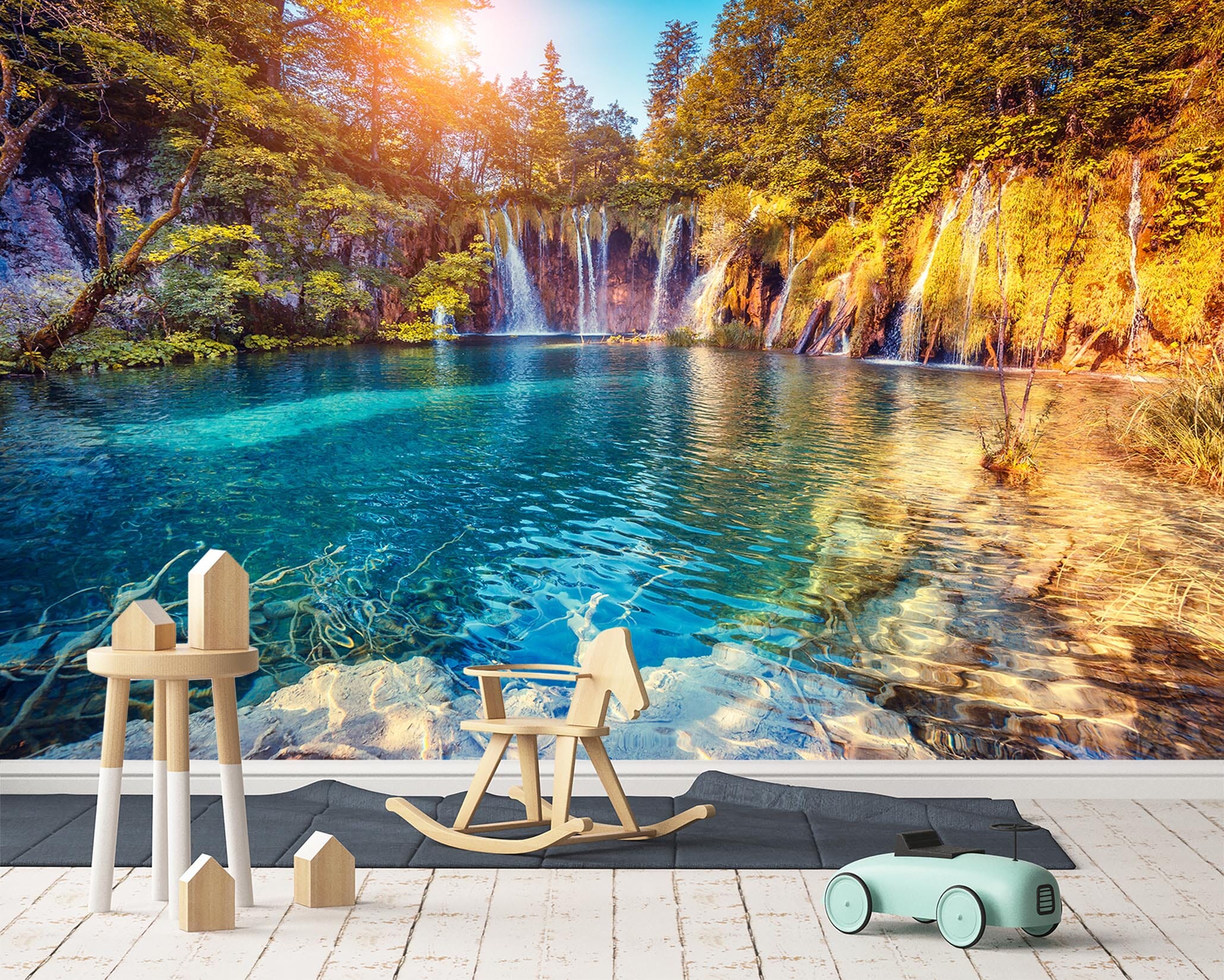 3D Forest Lake 124 Wall Murals Wallpaper AJ Wallpaper 2