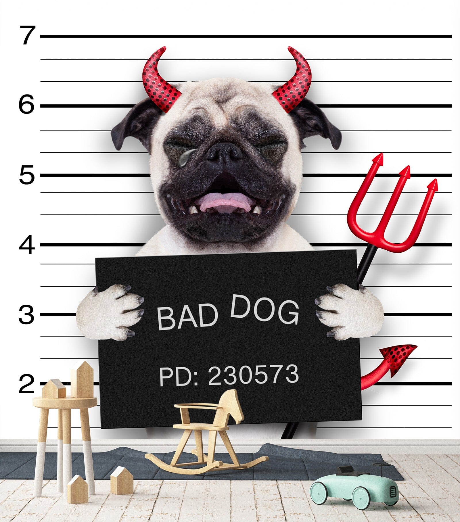 3D Devil Shar Pei 381 Wall Murals Wallpaper AJ Wallpaper 2