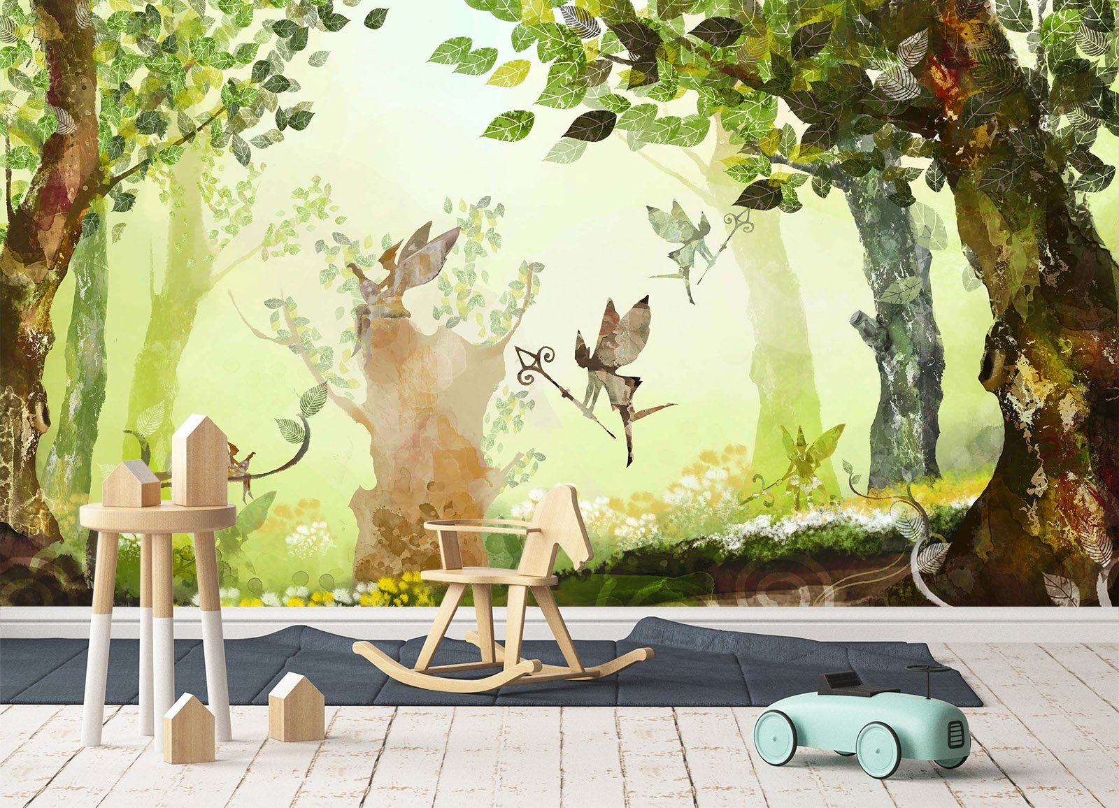 3D Cartoon Forest 055 Wall Murals Wallpaper AJ Wallpaper 2