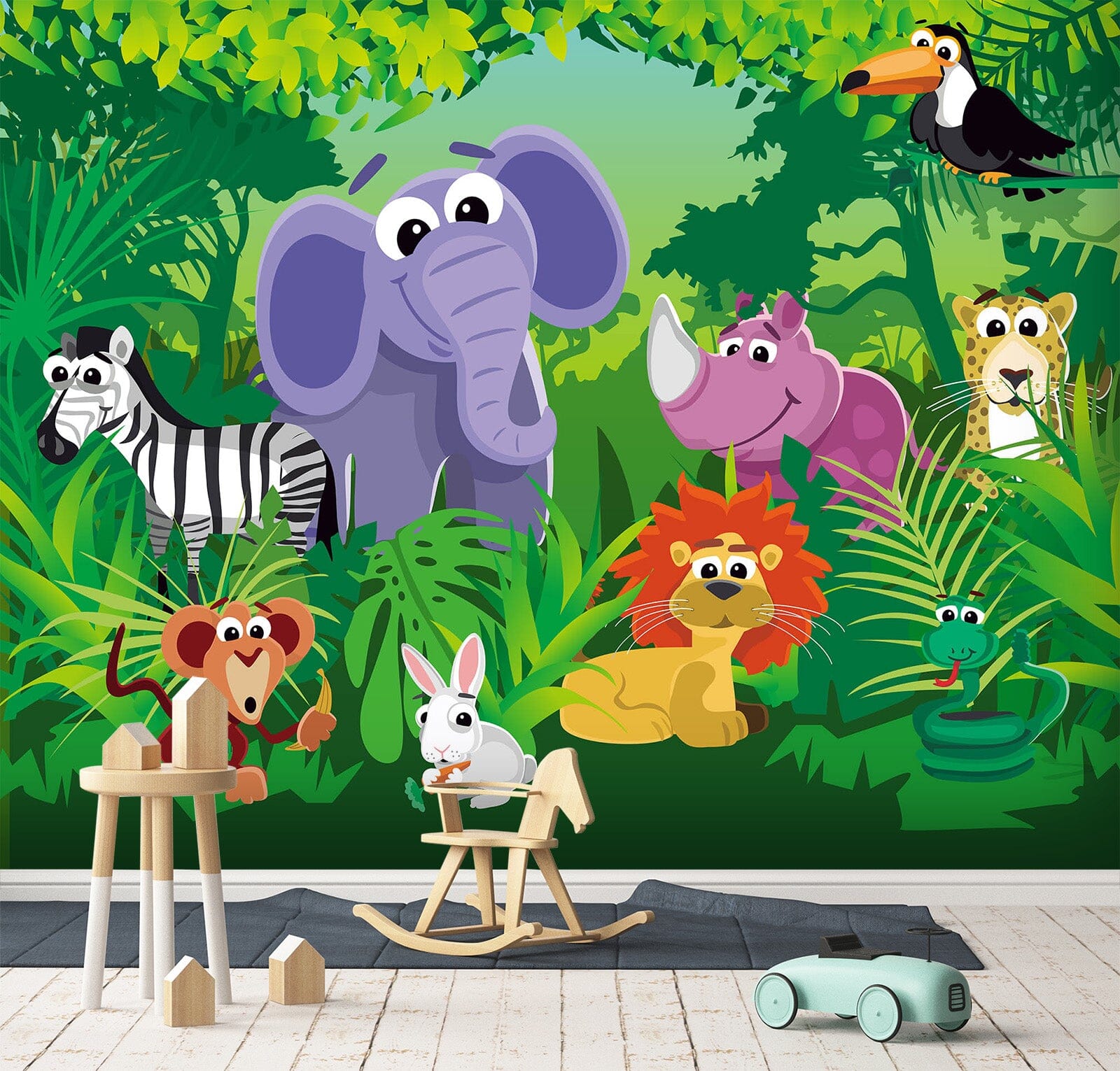 3D Animal Forest 1706 Wall Murals Wallpaper AJ Wallpaper 2