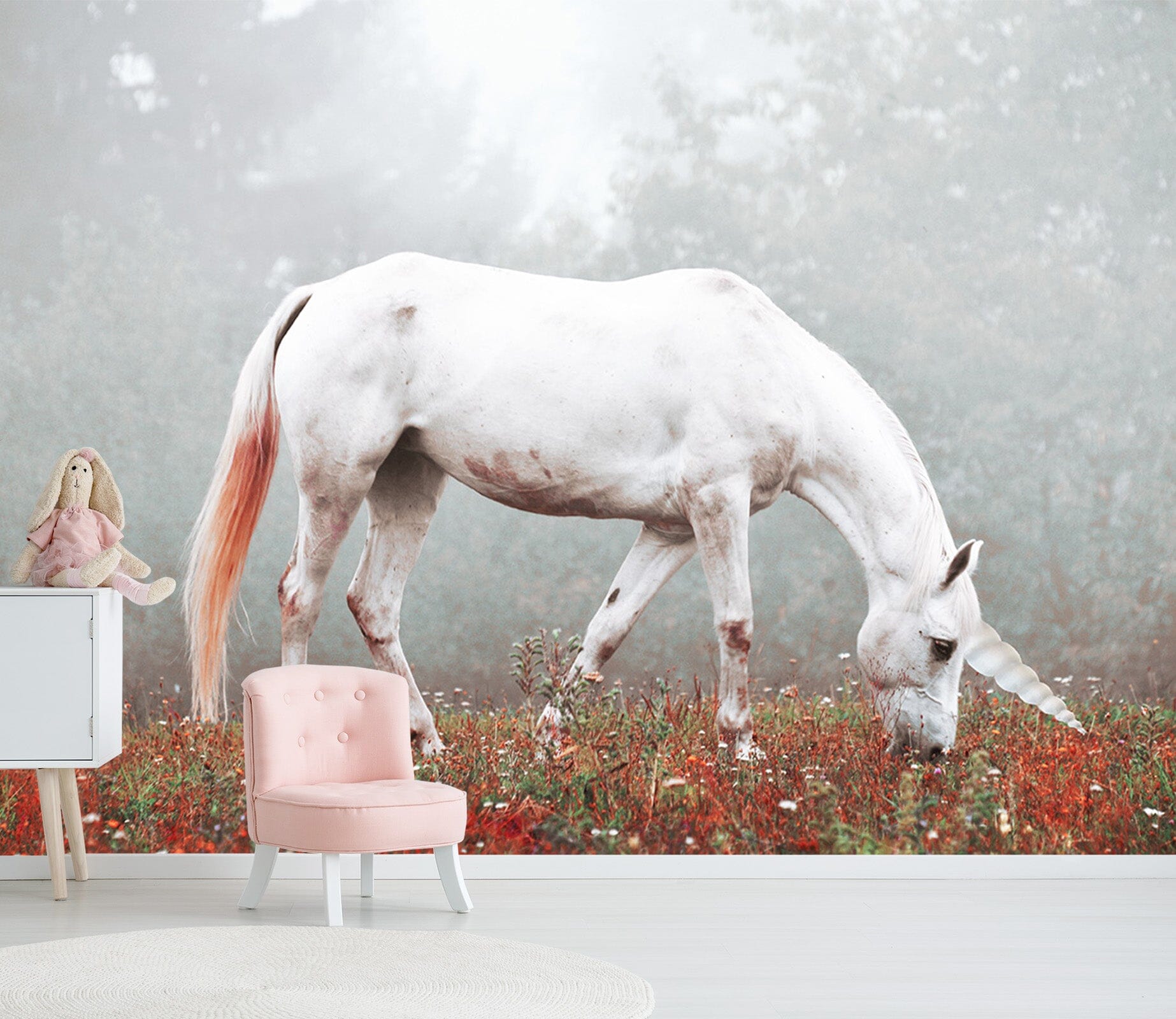 3D Unicorn Meadow 1598 Wall Murals Wallpaper AJ Wallpaper 2