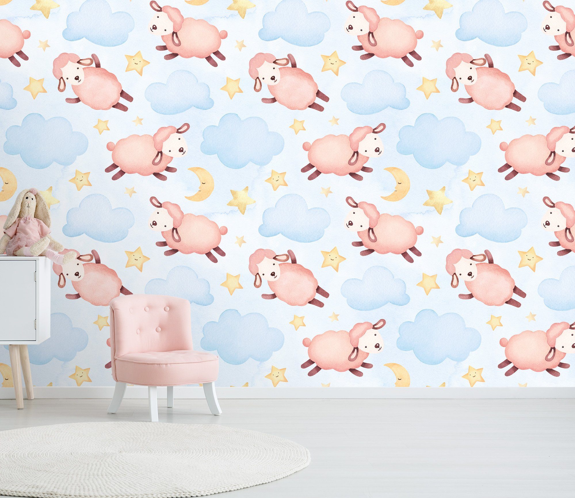 3D Lovely Sheep 065 Wallpaper AJ Wallpaper