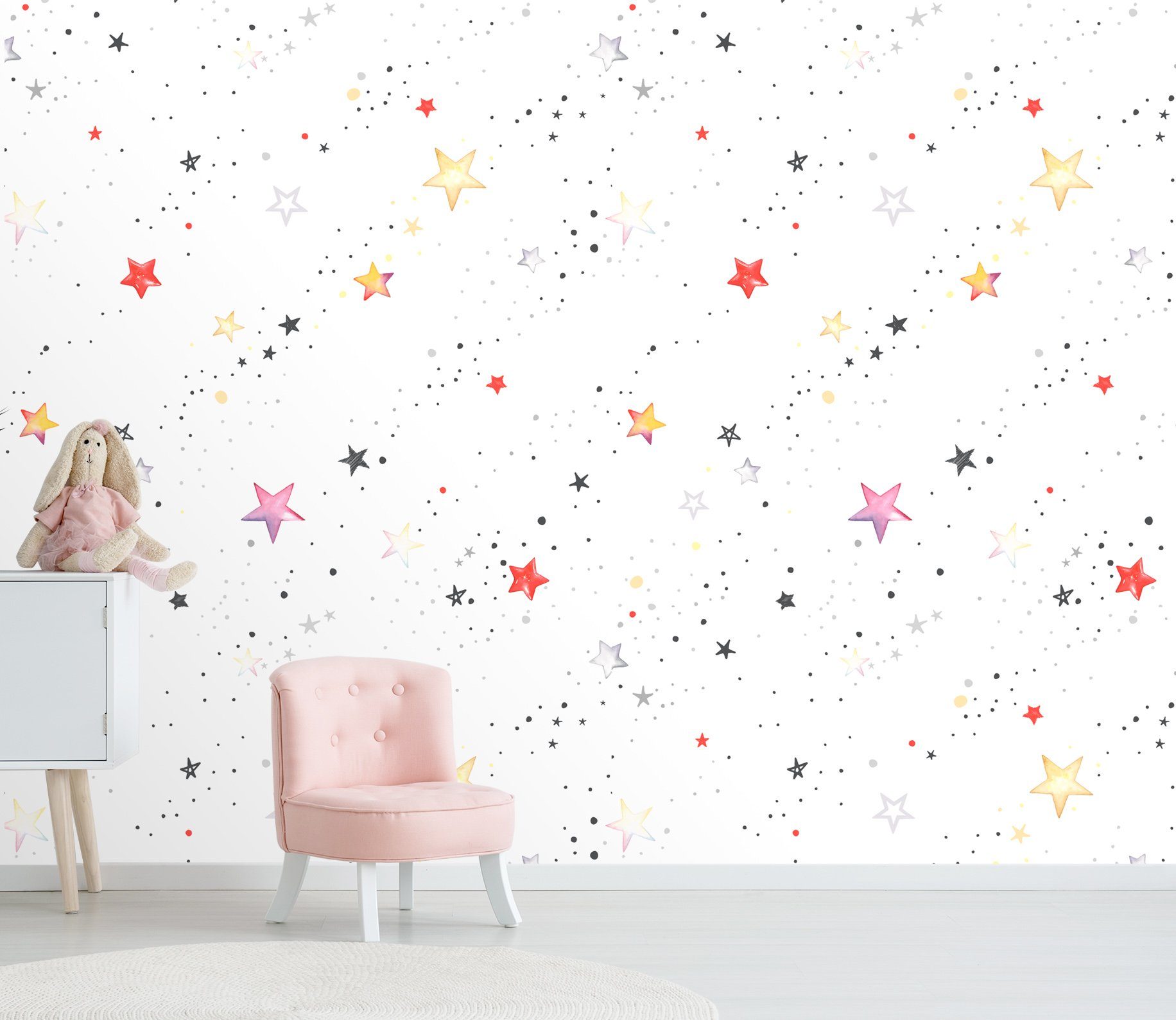 3D Cute Stars 090 Wallpaper AJ Wallpaper