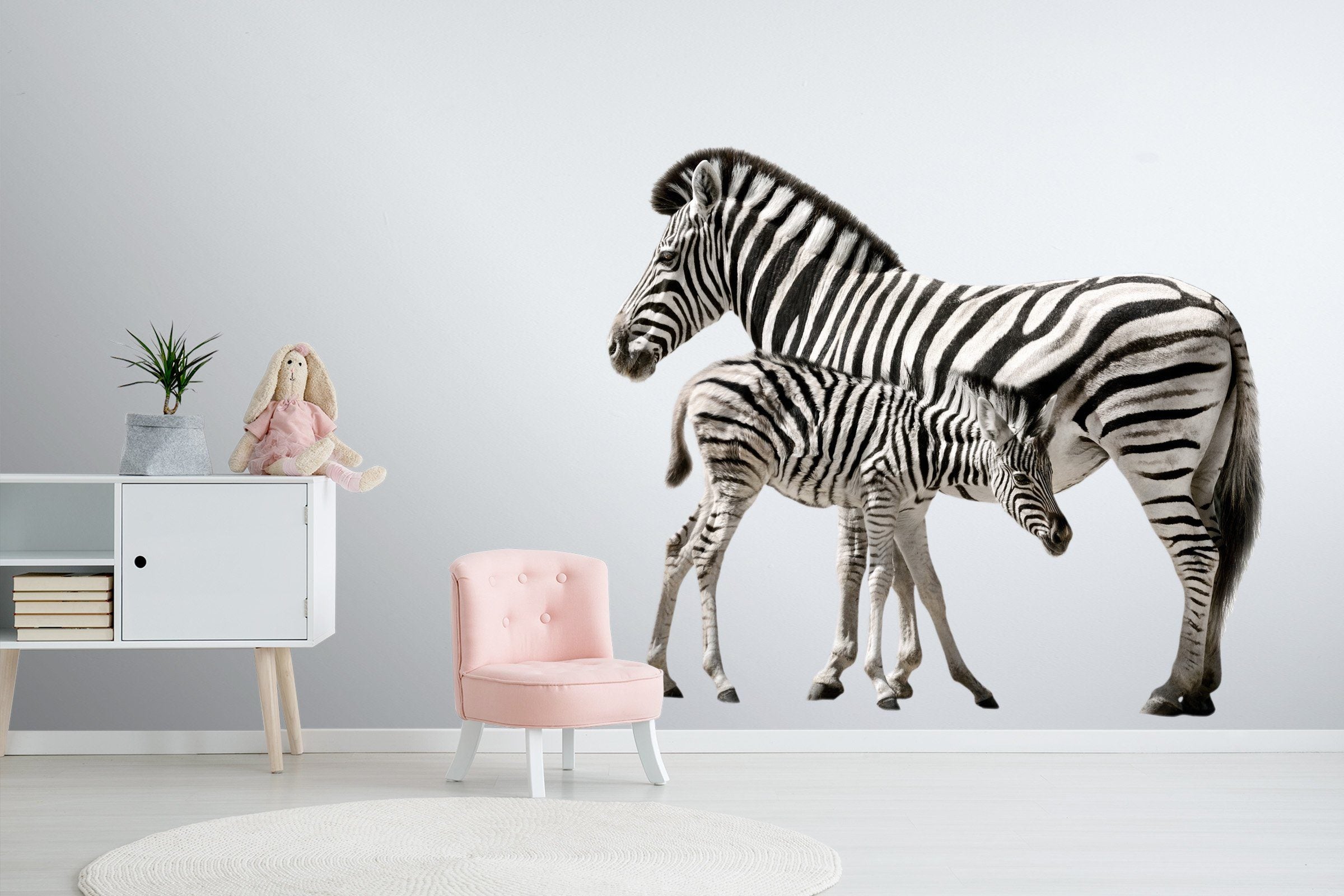 3D Playful Zebra 104 Animals Wall Stickers Wallpaper AJ Wallpaper