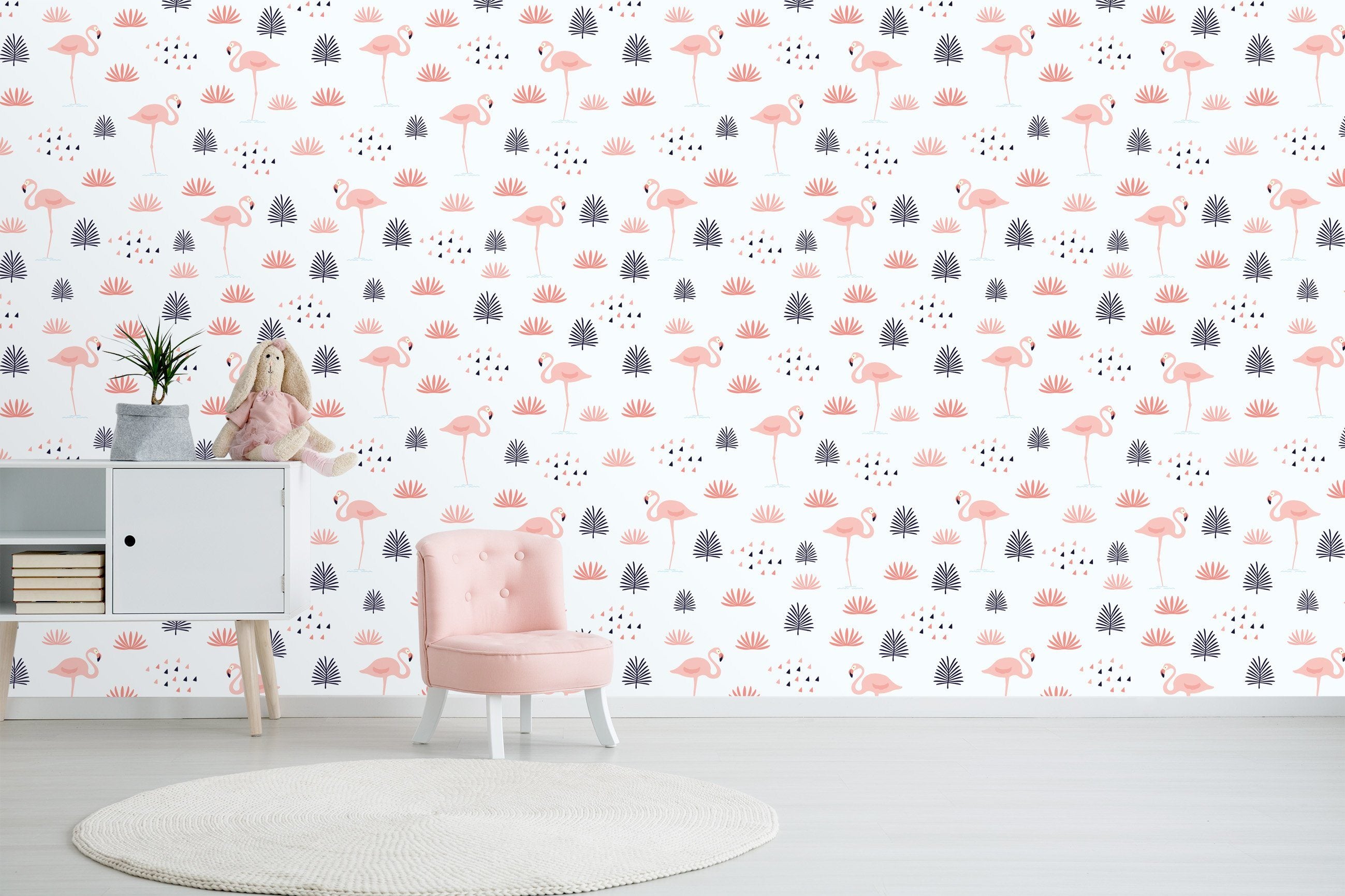 3D Small Flamingo 418 Wallpaper AJ Wallpaper