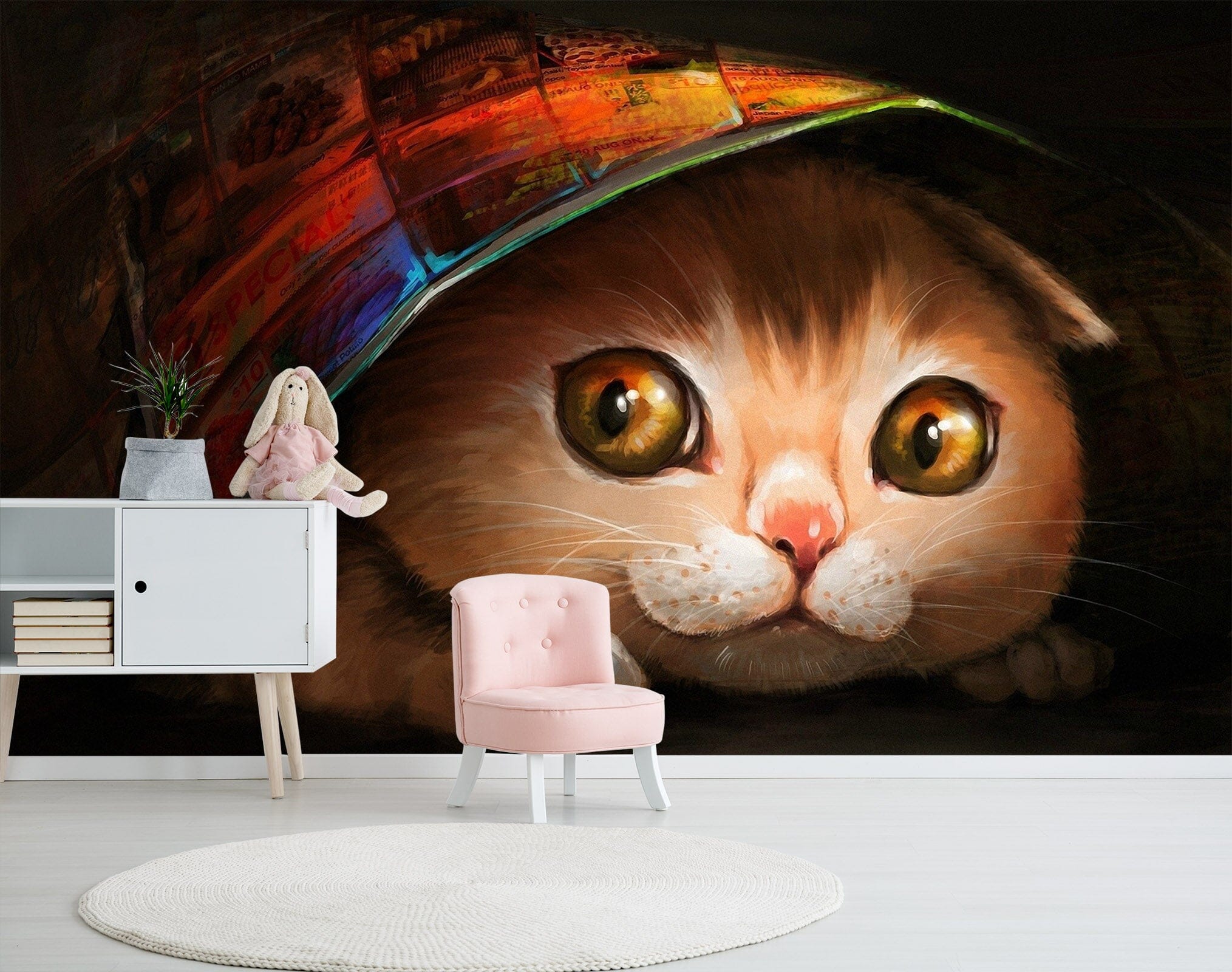 3D Graffiti Kitten 432 Wall Murals Wallpaper AJ Wallpaper 2