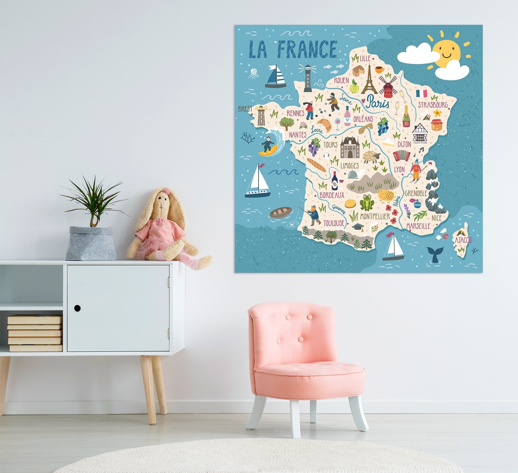 3D Five Stars 237 World Map Wall Sticker Wallpaper AJ Wallpaper 2