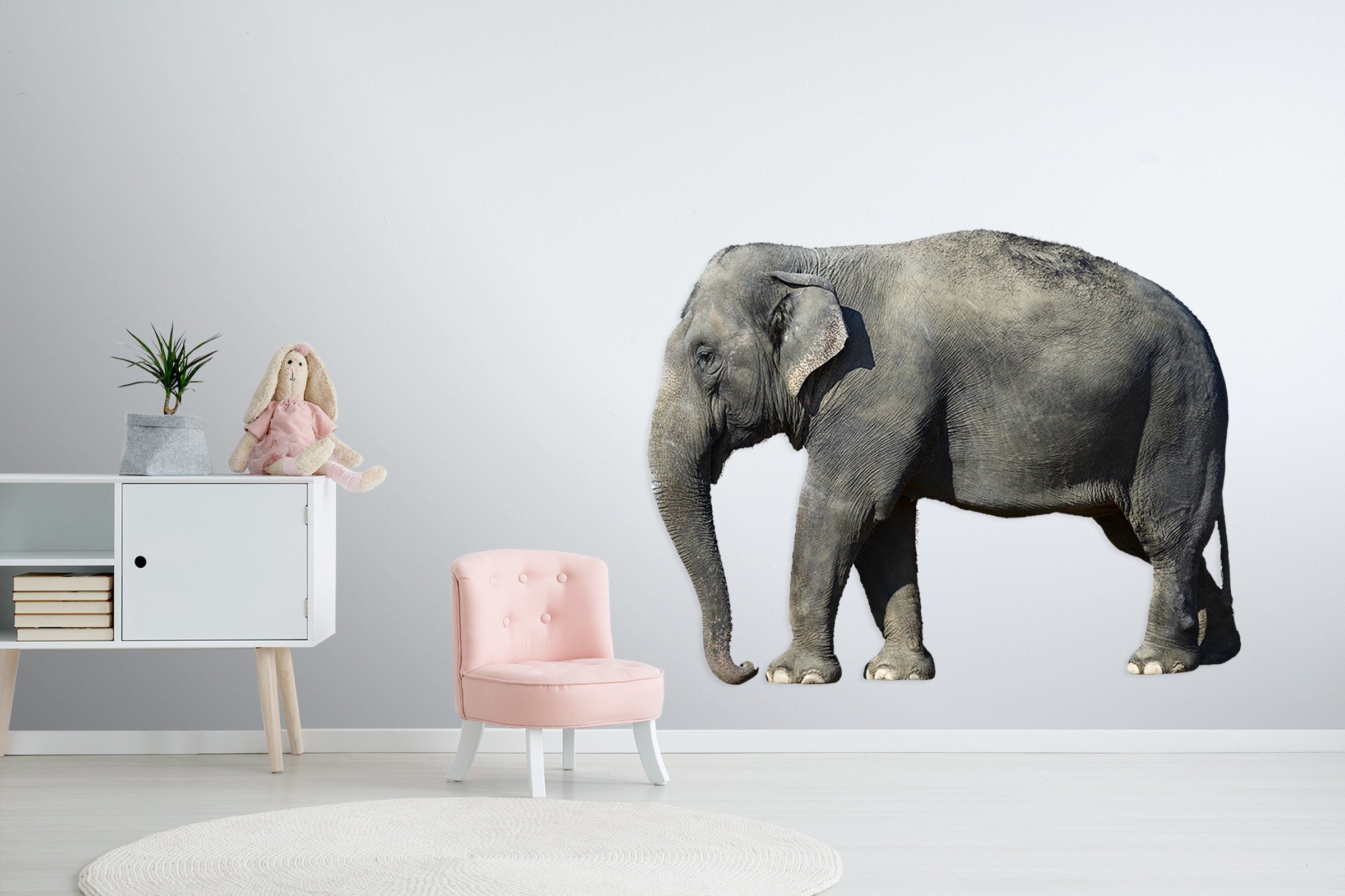 3D Elephant Walking 072 Animals Wall Stickers Wallpaper AJ Wallpaper