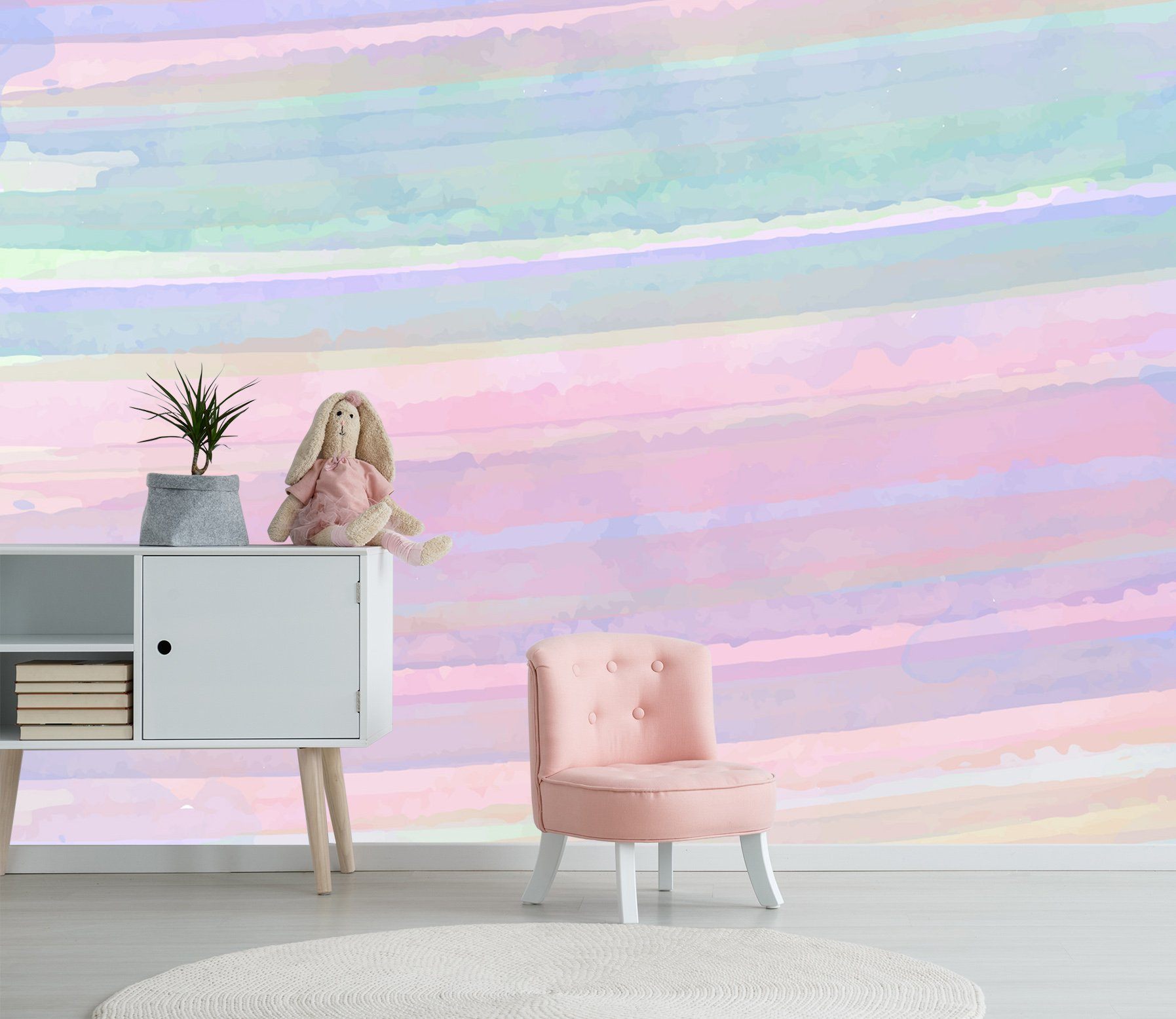 3D Pink Stripes 006 Wallpaper AJ Wallpaper