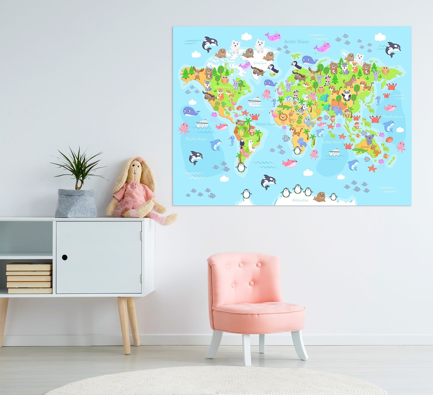 3D Beautiful Island 269 World Map Wall Sticker Wallpaper AJ Wallpaper 2