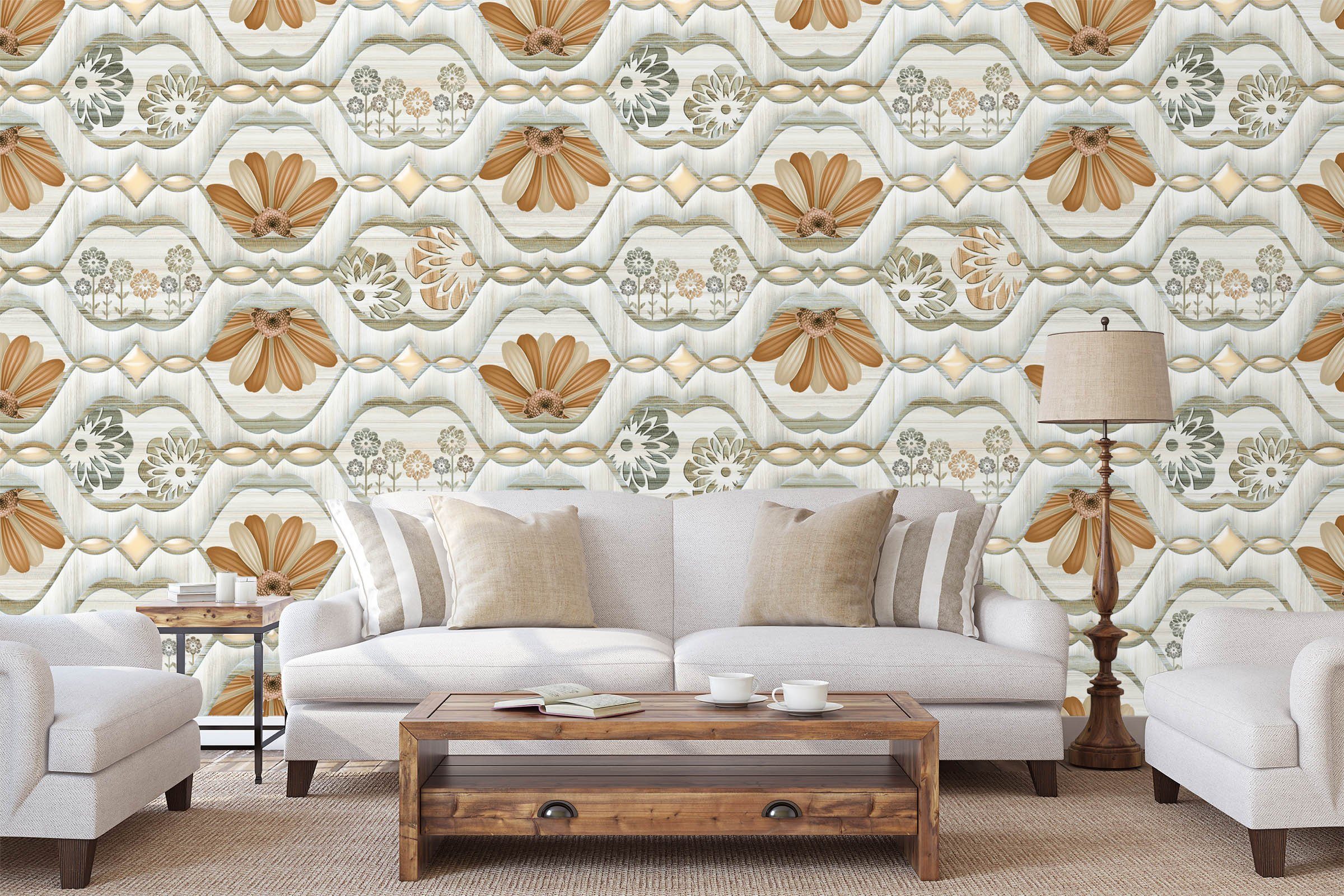 3D Flower Mouth Type Pattern 39 Wallpaper AJ Wallpaper