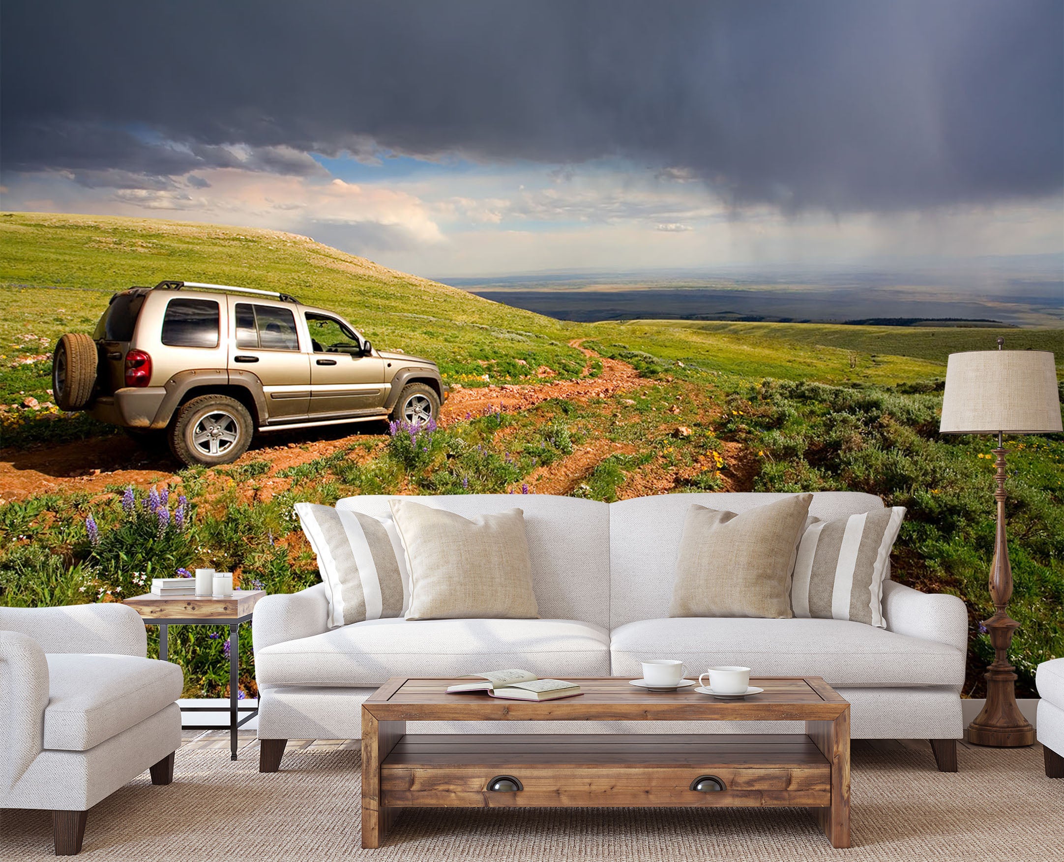 3D Car Cross Country 156 Vehicle Wall Murals