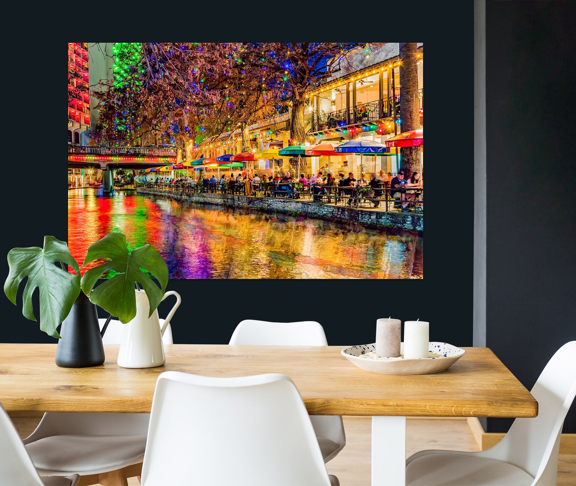 3D Night Town Lake 4042 Beth Sheridan Wall Sticker