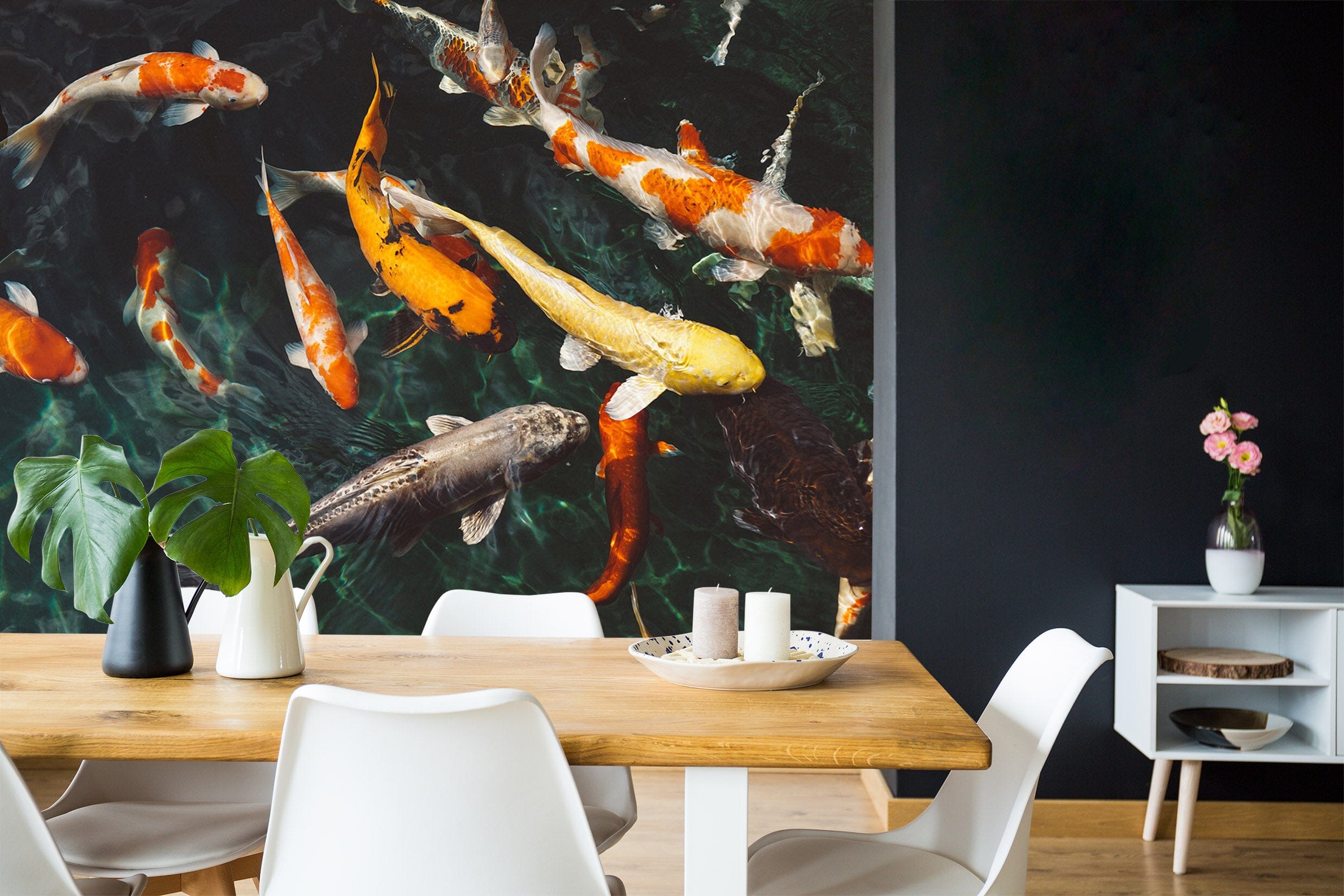 3D Koi Fish 162 Wall Murals Wallpaper AJ Wallpaper 2