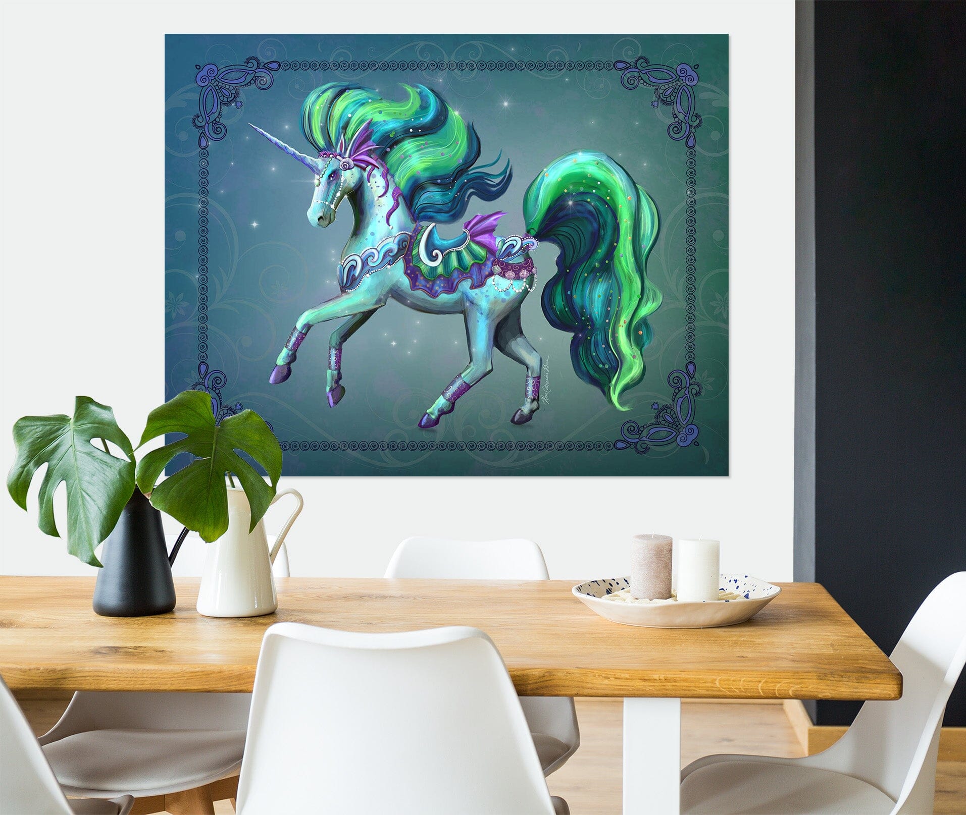 3D Cute Unicorn 115 Rose Catherine Khan Wall Sticker Wallpaper AJ Wallpaper 2