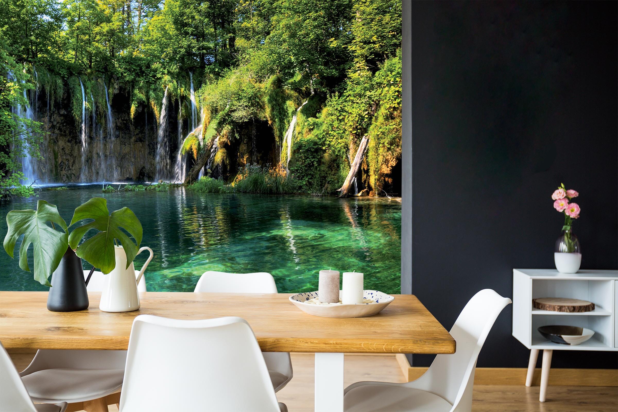3D Waterfall Landscape 001 Wall Murals Wallpaper AJ Wallpaper 2