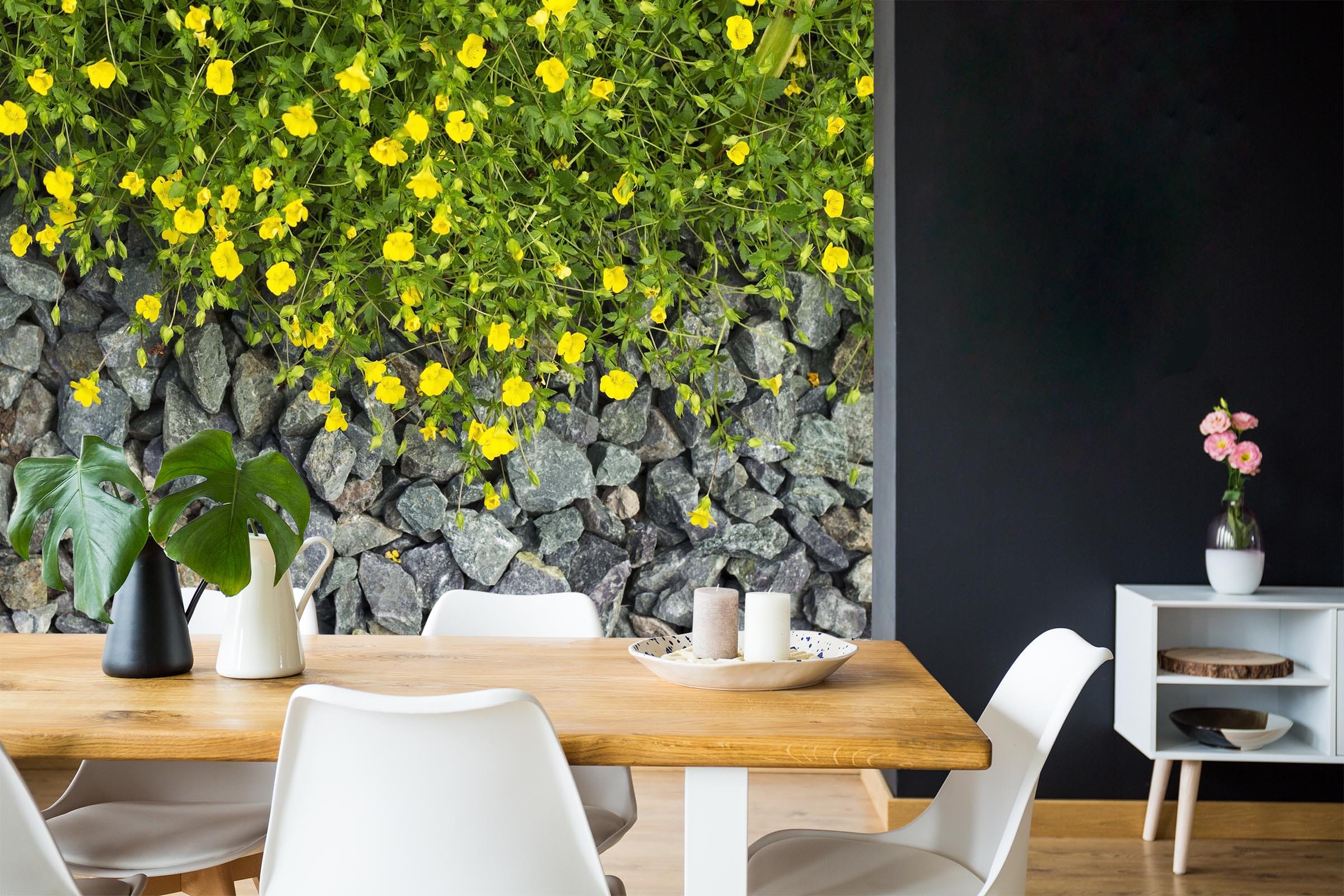 3D Yellow Daisy 018 Wall Murals Wallpaper AJ Wallpaper 2