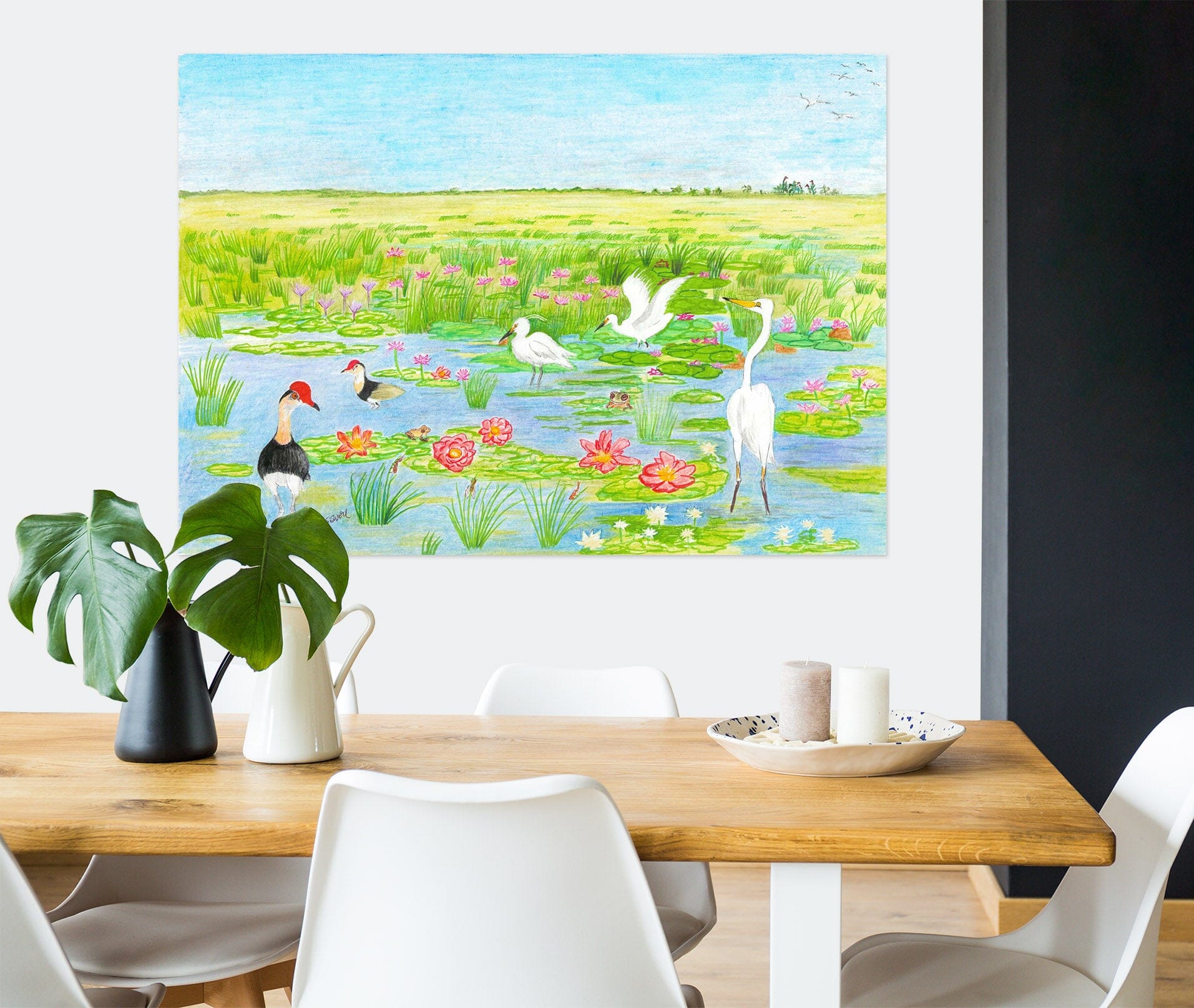 3D Spring Pond 017 Michael Sewell Wall Sticker Wallpaper AJ Wallpaper 2