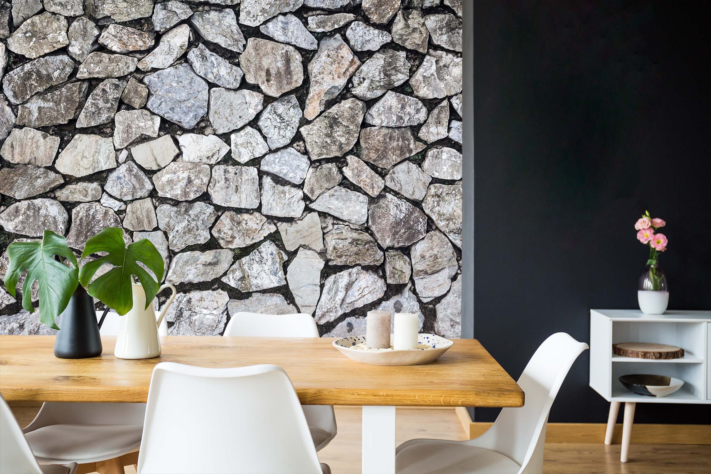 3D Irregular Stone Wall 009 Wall Murals Wallpaper AJ Wallpaper 2