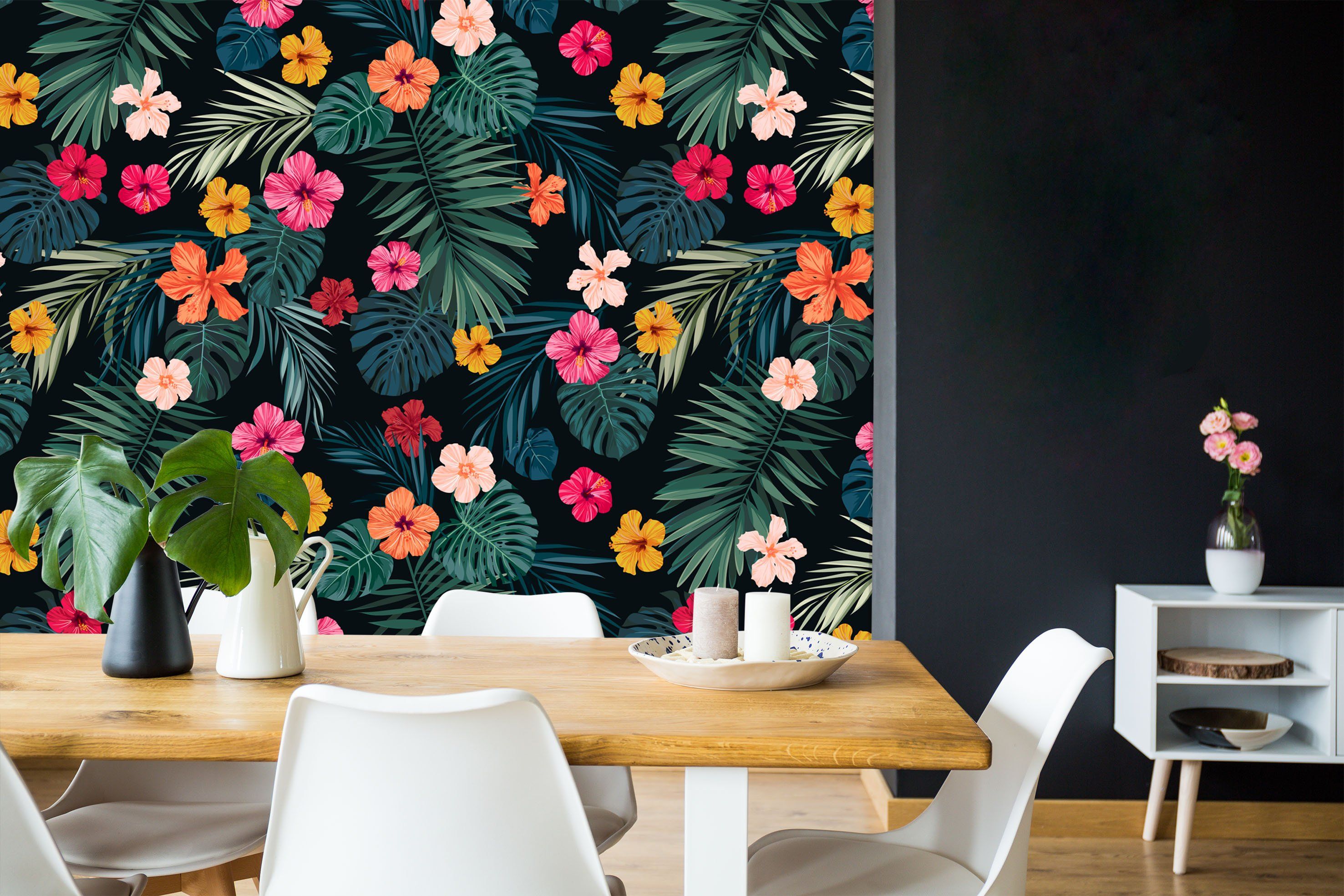 3D Shrub Leaves Flowers 040 Wallpaper AJ Wallpaper