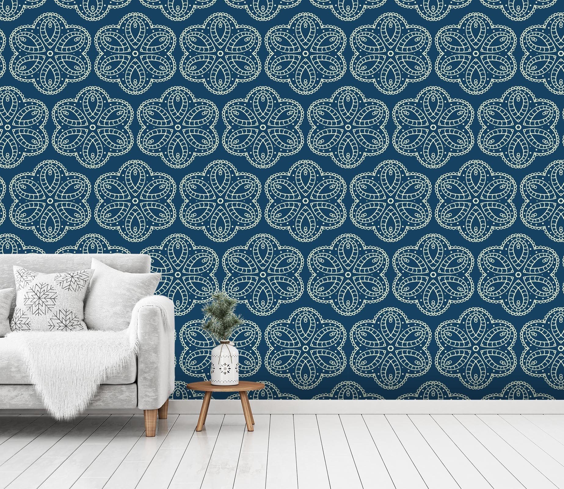 3D Line Flower Pattern 283 Wallpaper AJ Wallpaper