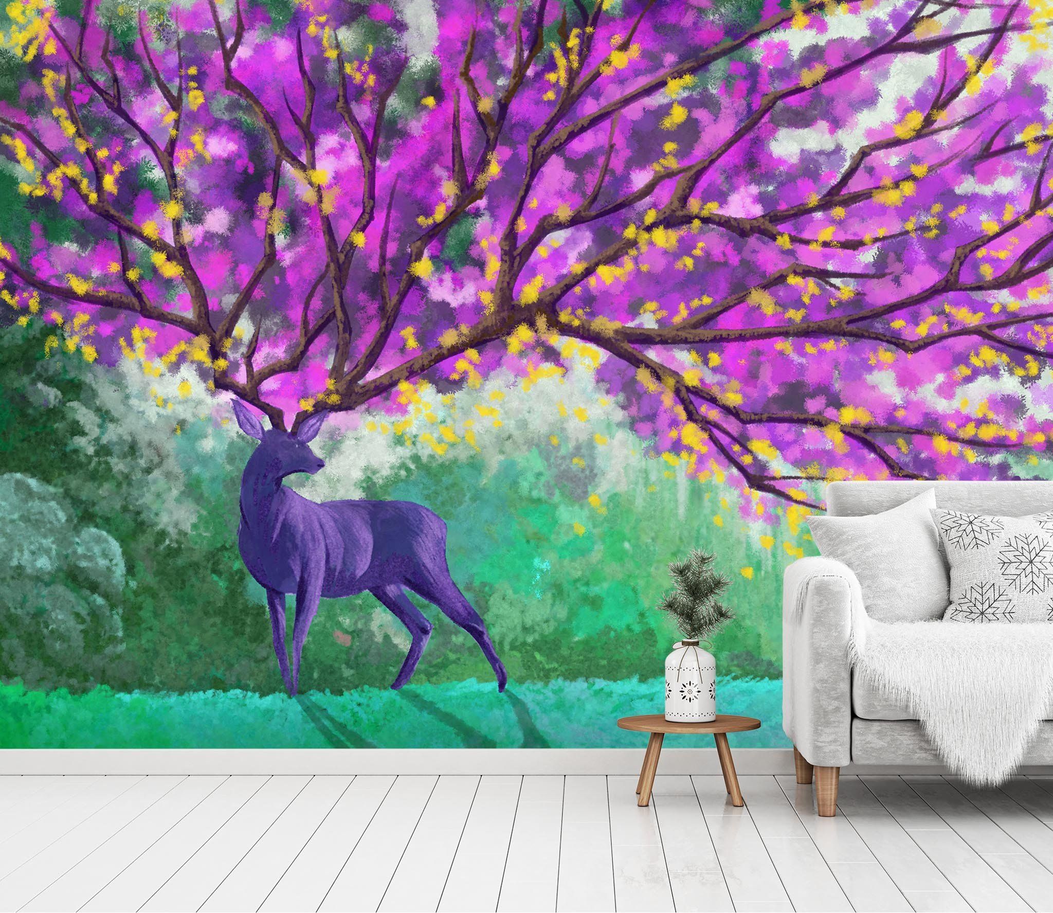 3D Antler Tree 023 Wallpaper AJ Wallpaper