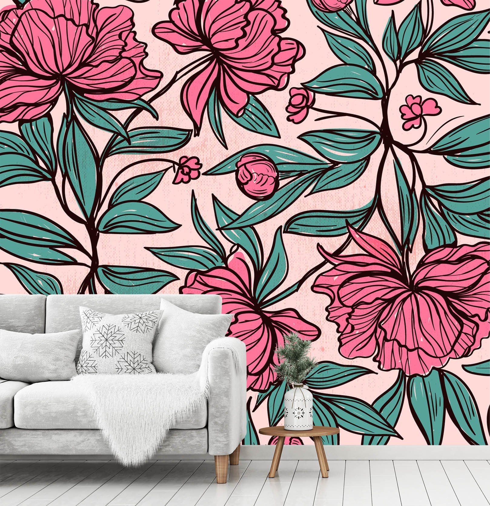 3D Blooming Flowers 017 Wallpaper AJ Wallpaper