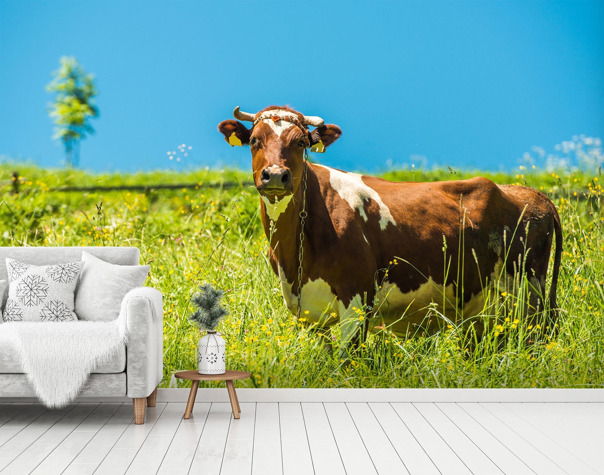 3D Ranch Cows Grassland 463 Wallpaper AJ Wallpaper