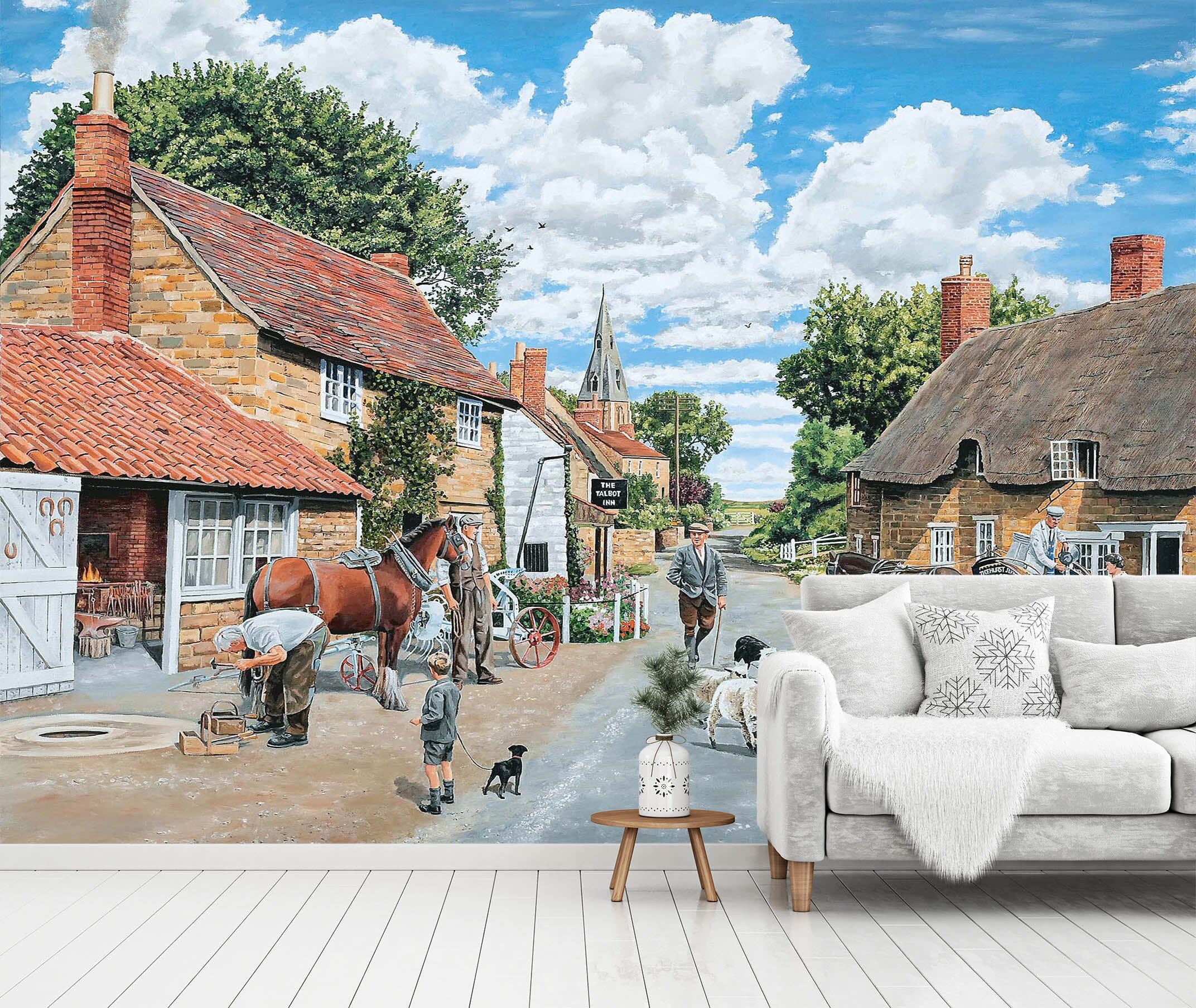 3D The Village Farrier 1072 Trevor Mitchell Wall Mural Wall Murals Wallpaper AJ Wallpaper 2