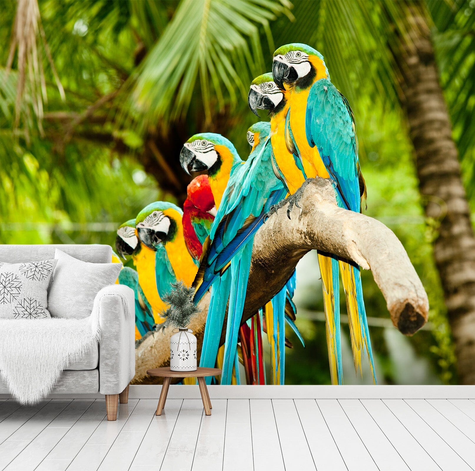 3D Blue Parrot 440 Wall Murals Wallpaper AJ Wallpaper 2