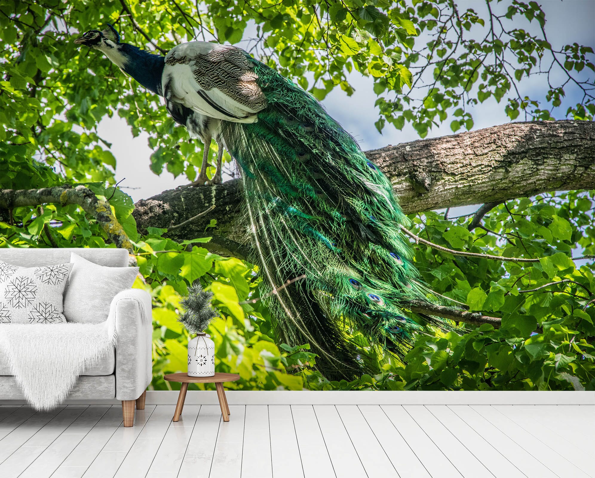 3D Forest Peacock 412 Wall Murals Wallpaper AJ Wallpaper 2