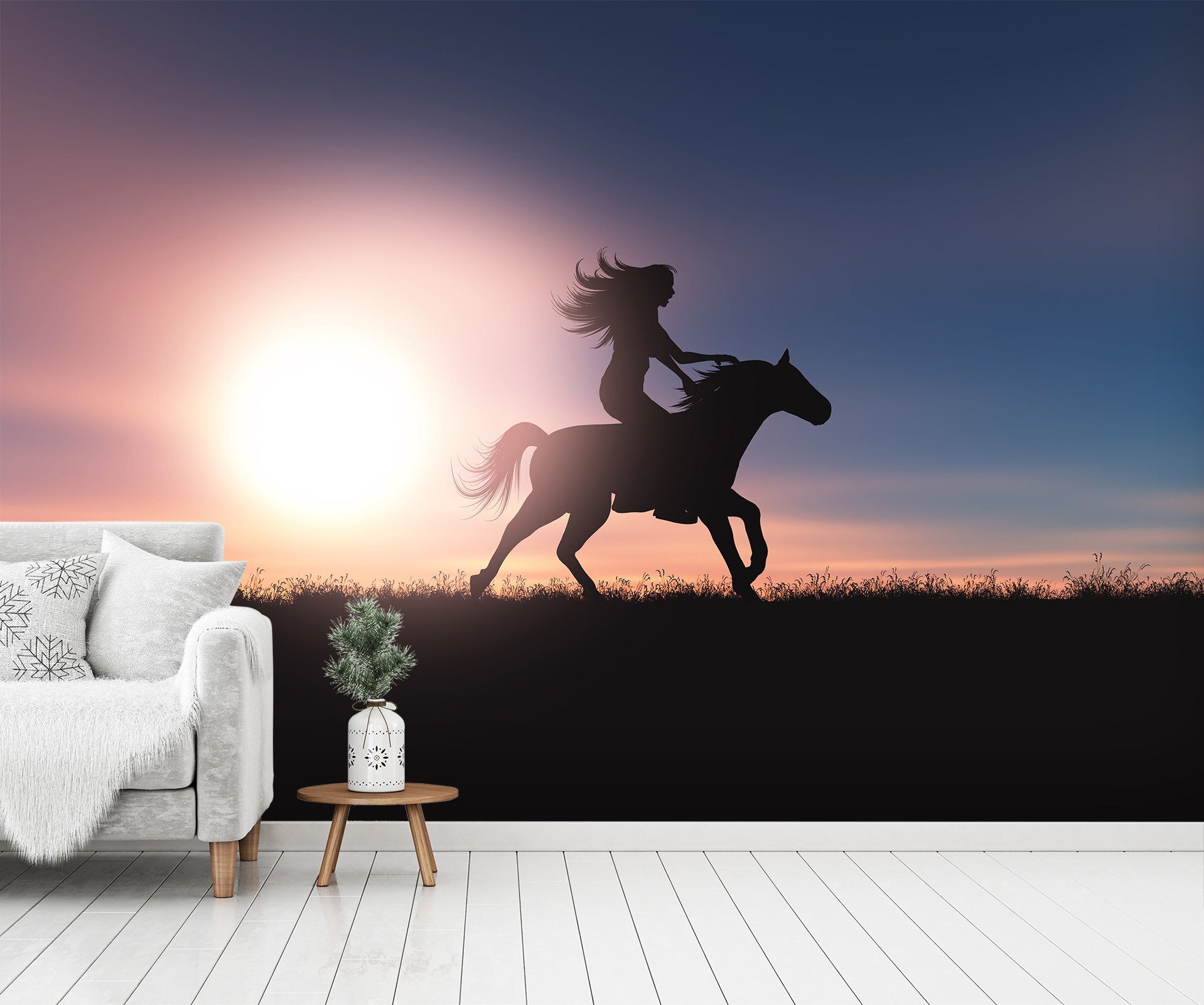 3D Riding At Dusk 570 Wallpaper AJ Wallpaper