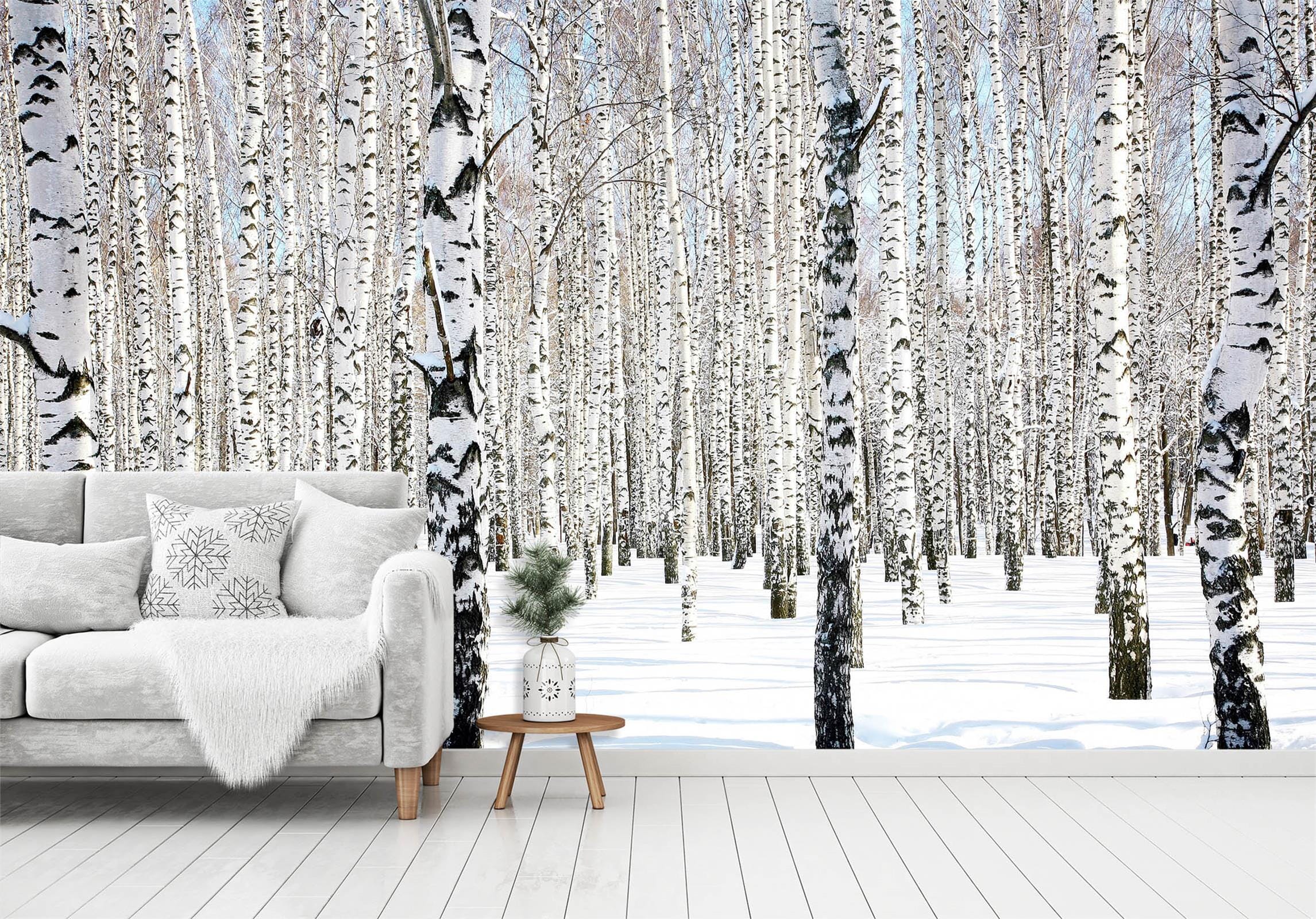 3D White Snow Tree 1112 Wall Murals Wallpaper AJ Wallpaper 2