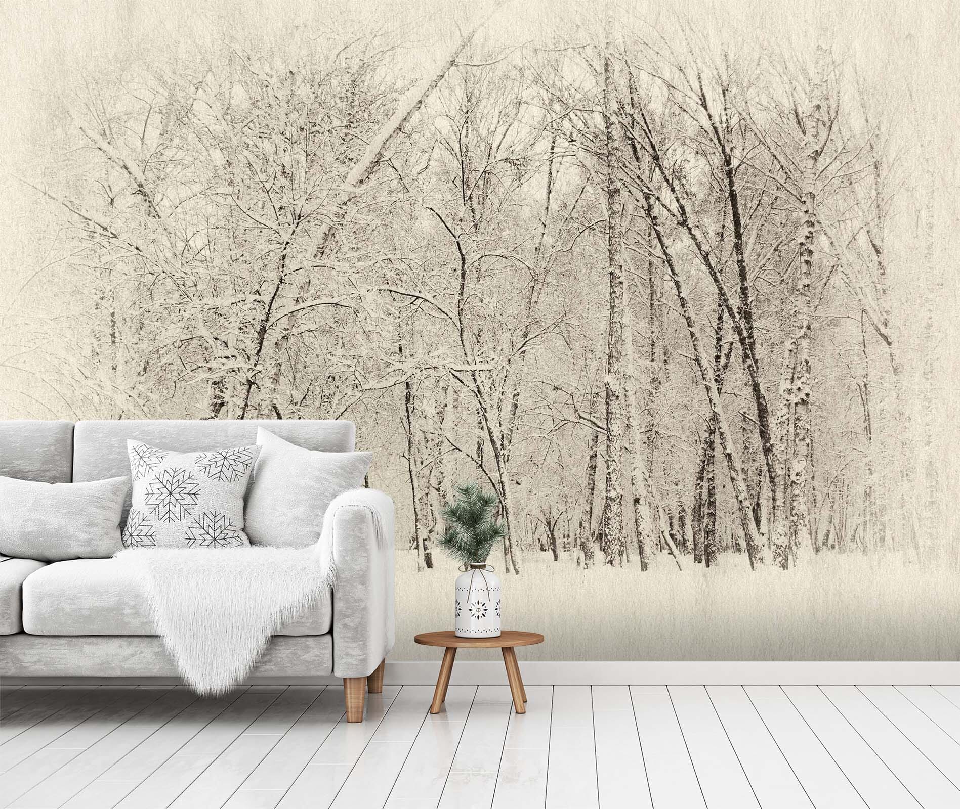 3D Snowy Landscape 012 Wall Murals Wallpaper AJ Wallpaper 2