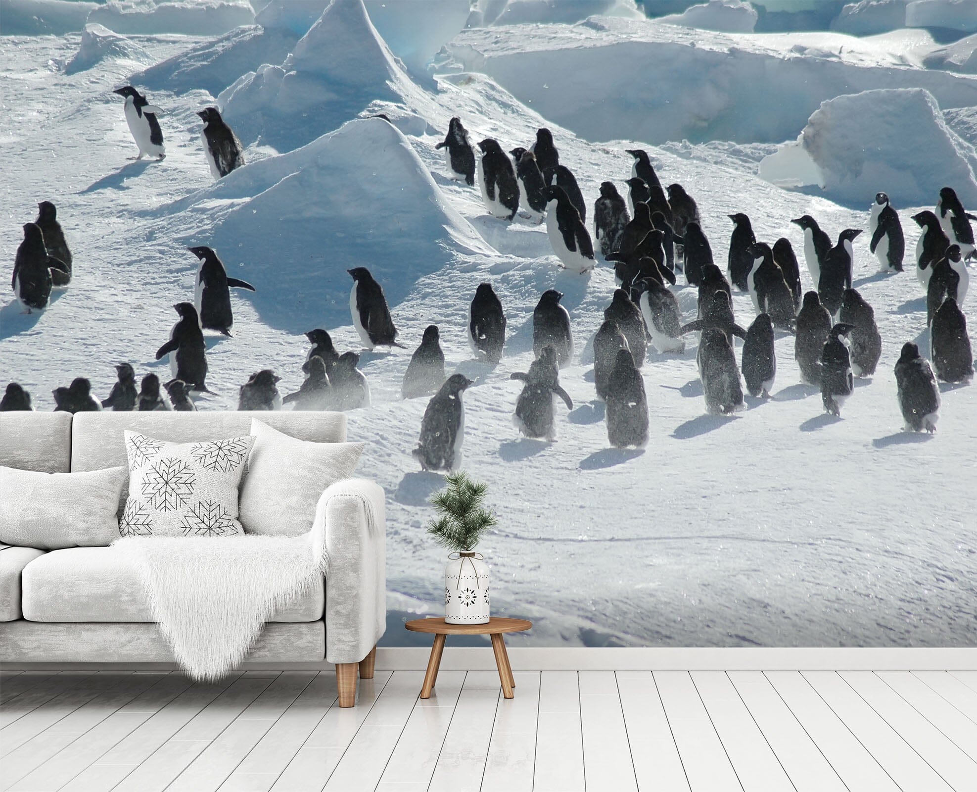 3D Penguin Antarctic 366 Wall Murals Wallpaper AJ Wallpaper 2