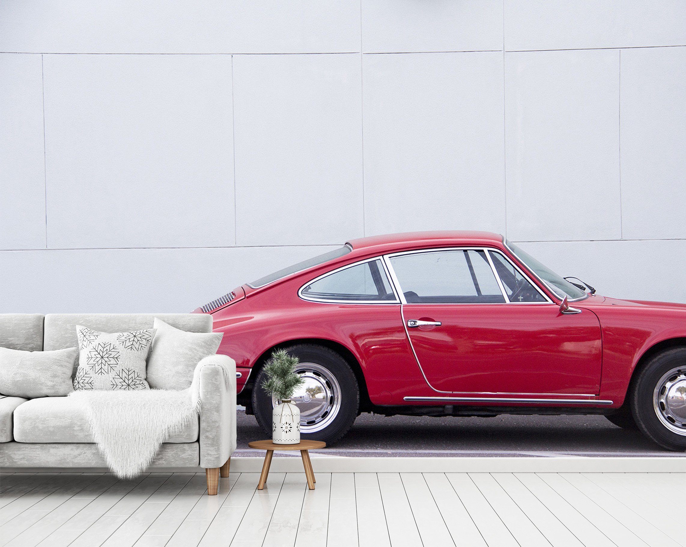 3D Red Car 936 Vehicle Wall Murals Wallpaper AJ Wallpaper 2