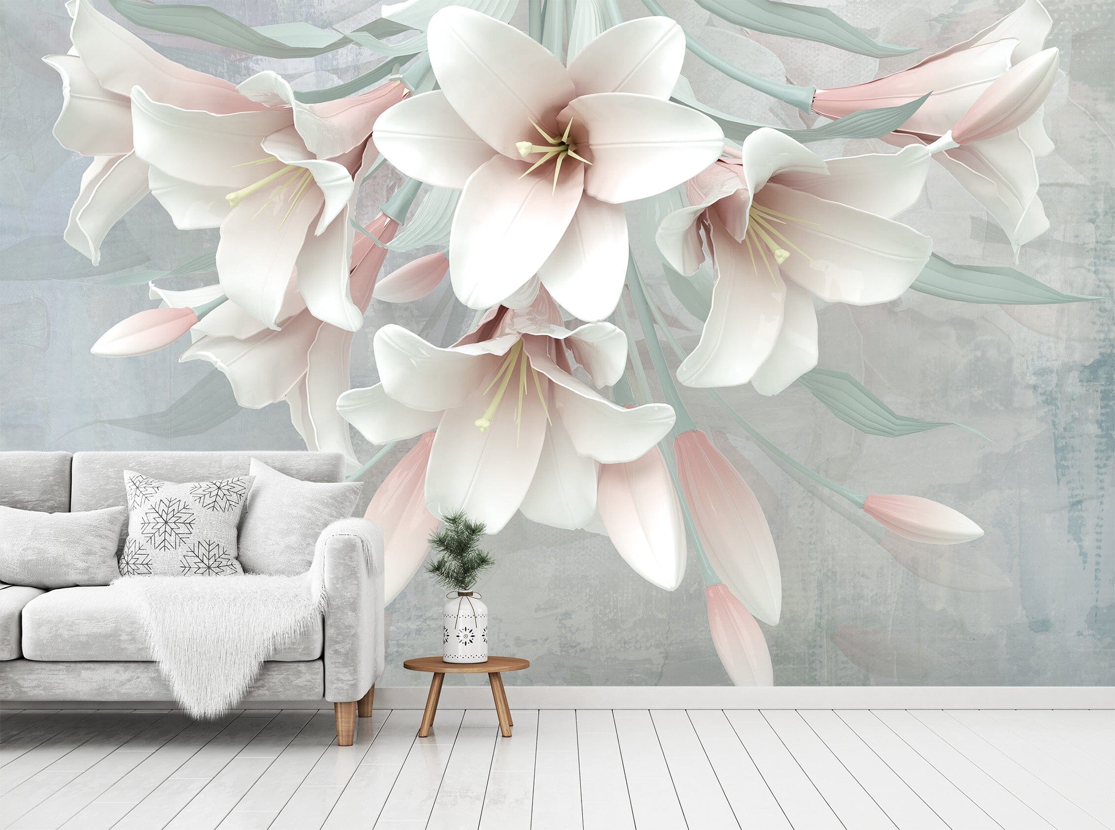 3D Peach Blossom 1464 Wall Murals Wallpaper AJ Wallpaper 2