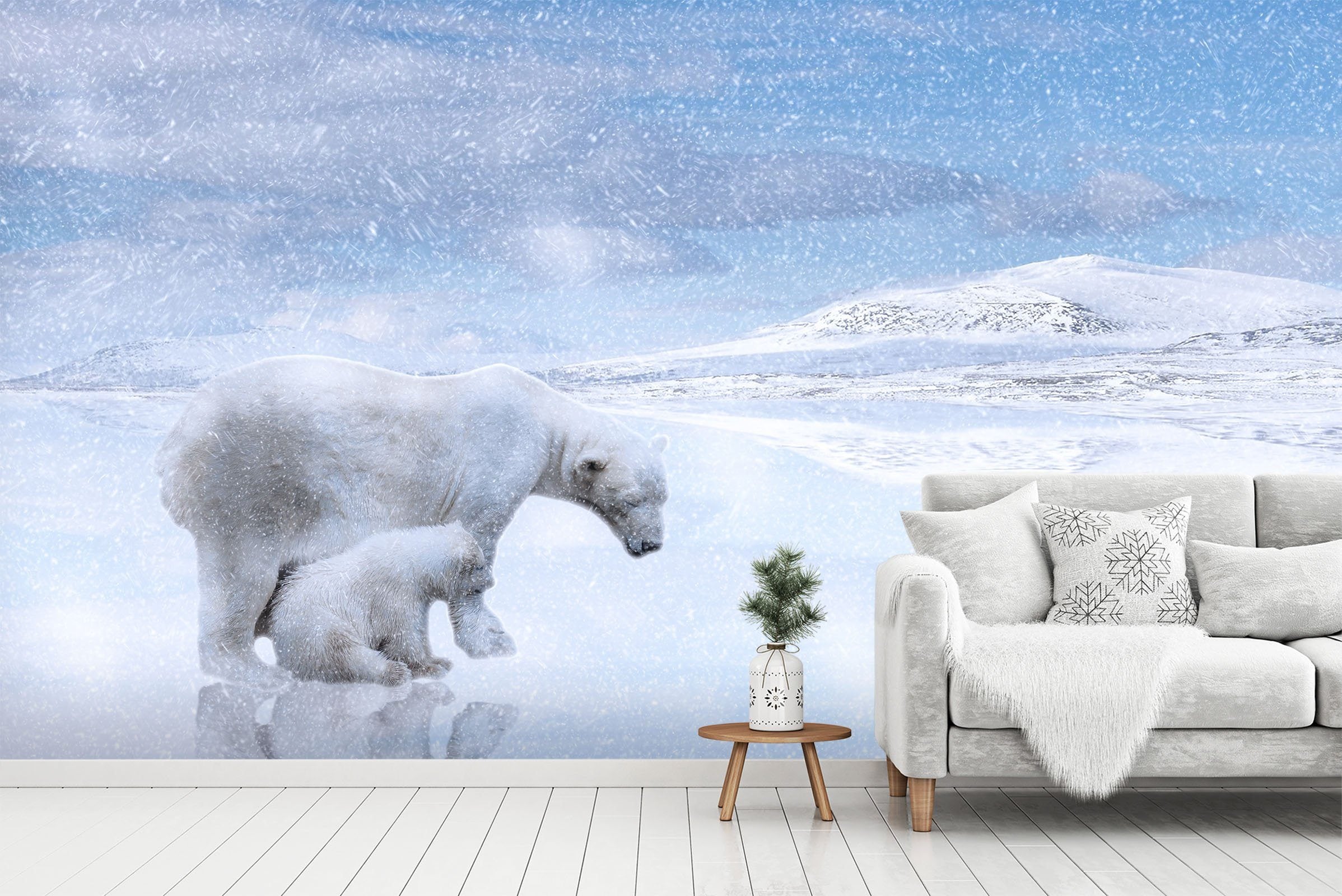 3D Snow Bear 224 Wallpaper AJ Wallpaper