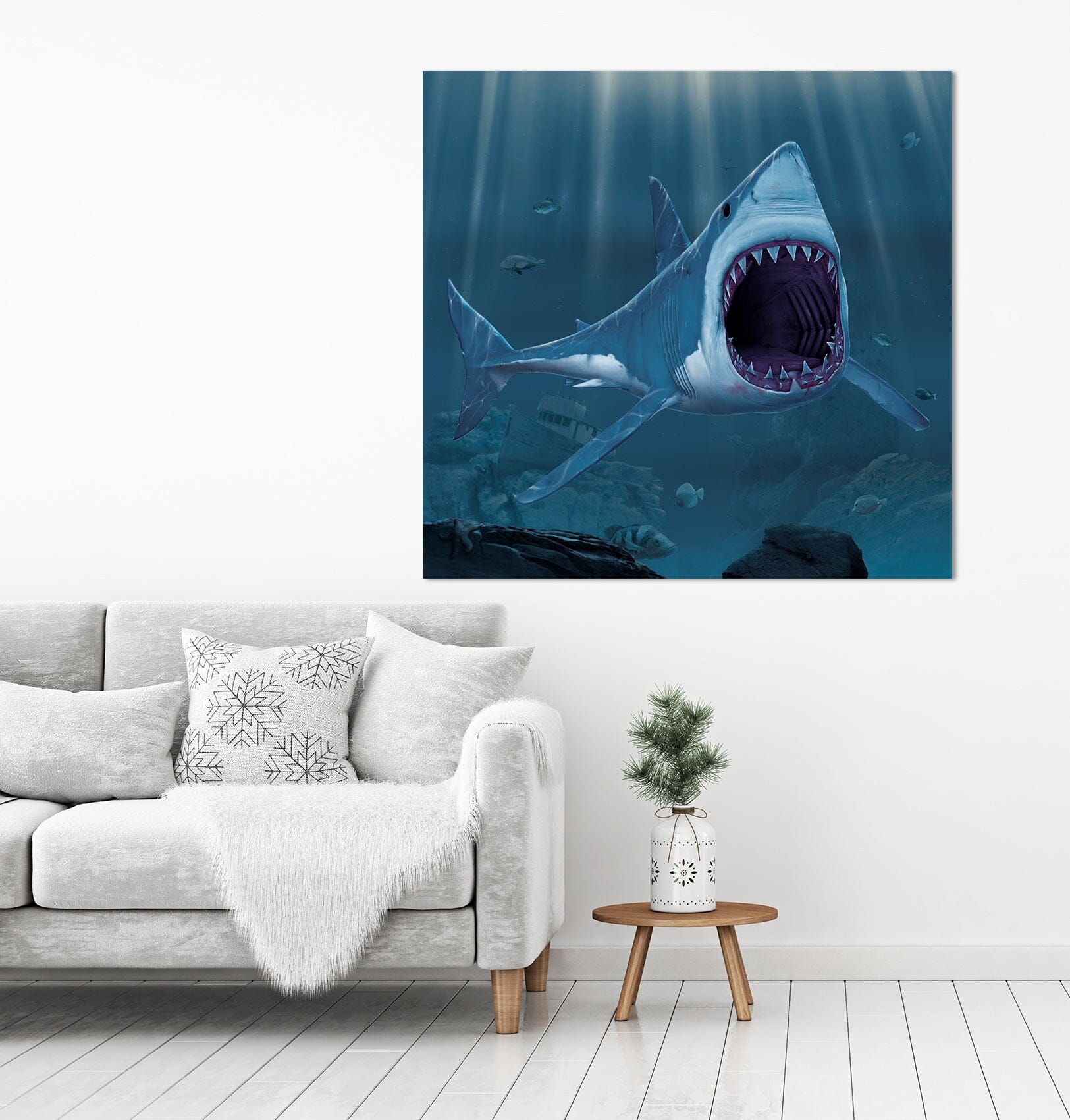 3D Shark Bite 070 Vincent Hie Wall Sticker Wallpaper AJ Wallpaper 2