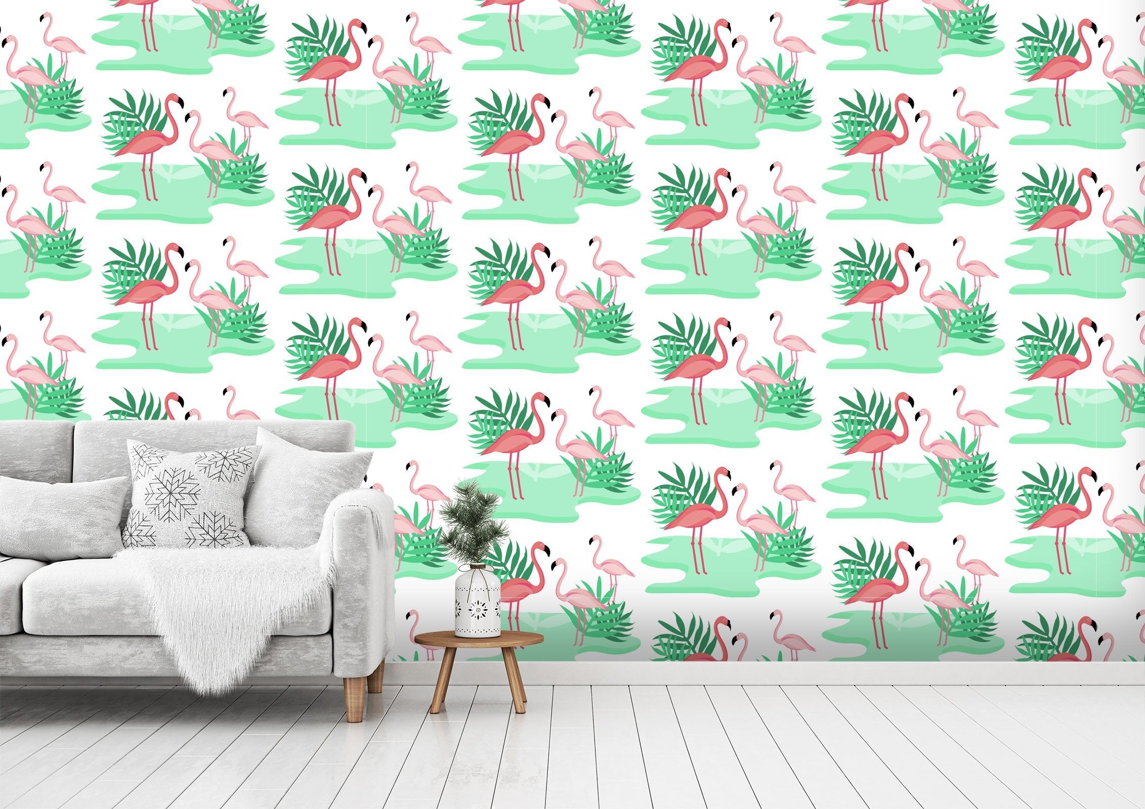 3D Flamingo Family 455 Wallpaper AJ Wallpaper